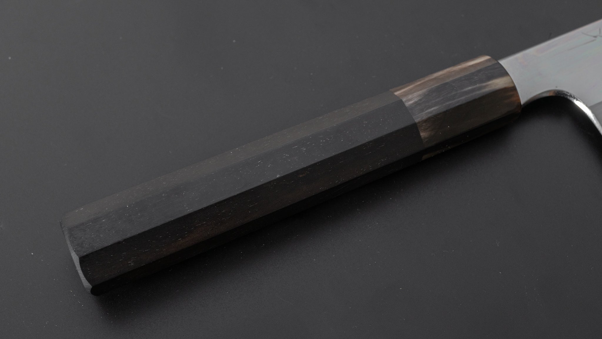 Premium Hitohira Togashi Kyuzo Blue #1 Mizu Honyaki Gyuto 240mm Chef Knife with Taihei Ebony Handle - Authentic Japanese Kitchen Knife for Professional Chefs & Home Cooking (#057 with Saya Included) - Perfect for Sushi, Meat Slicing & Precision Vegetable Cutting