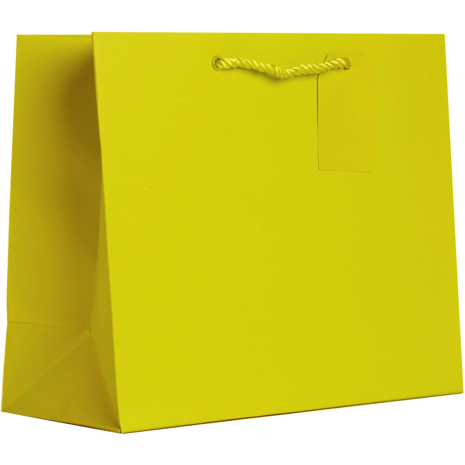 JILLSON & ROBERTS Solid Color Matte Large Gift Bags Set - 6 Pack Primary Colors for Birthday, Christmas, Party & Wedding Gift Wrapping