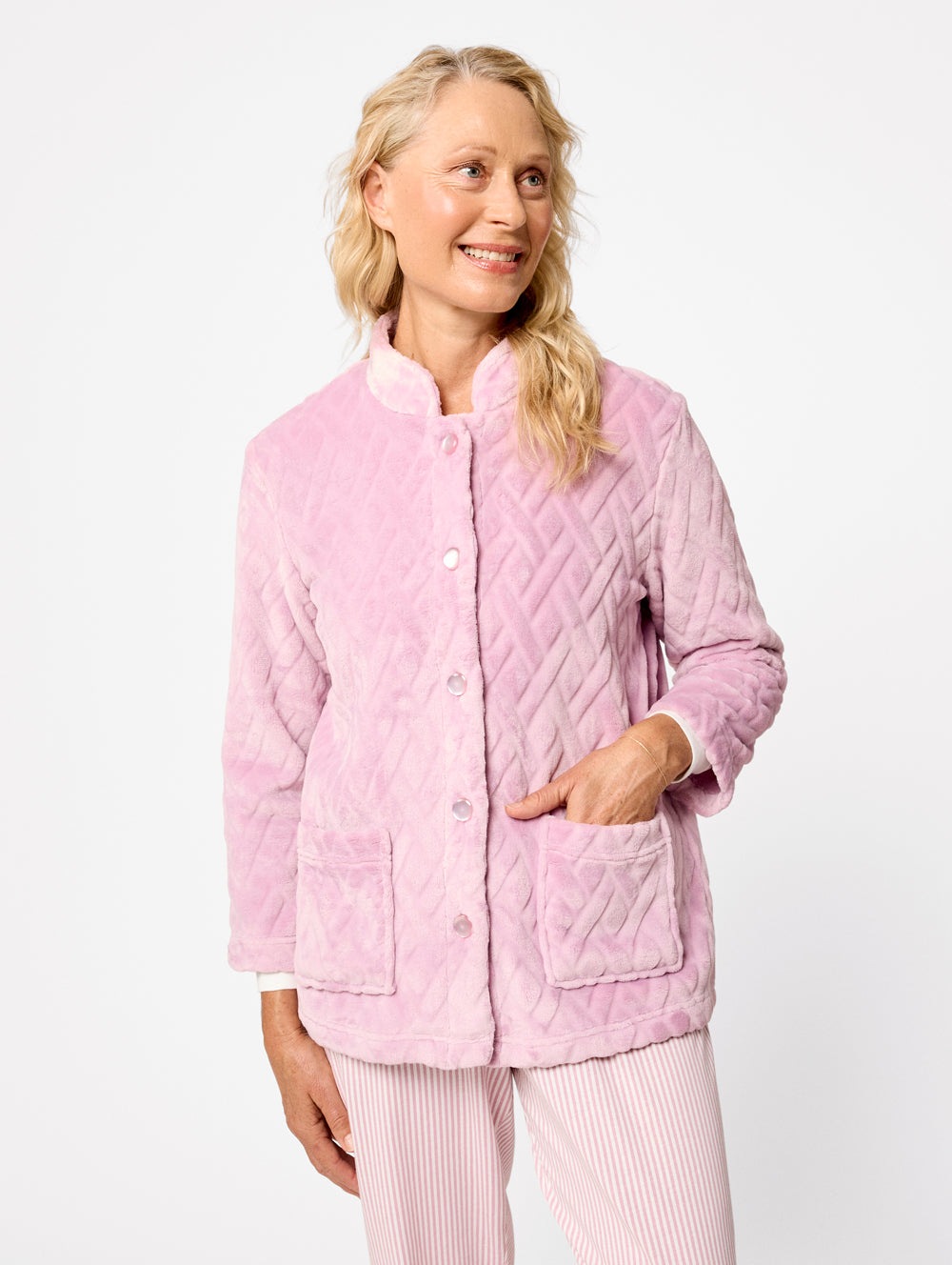 Luxury Diamond Quilted Bed Jacket - Soft & Warm Winter Wear for Women - Perfect for Lounging, Reading & Relaxing at Home