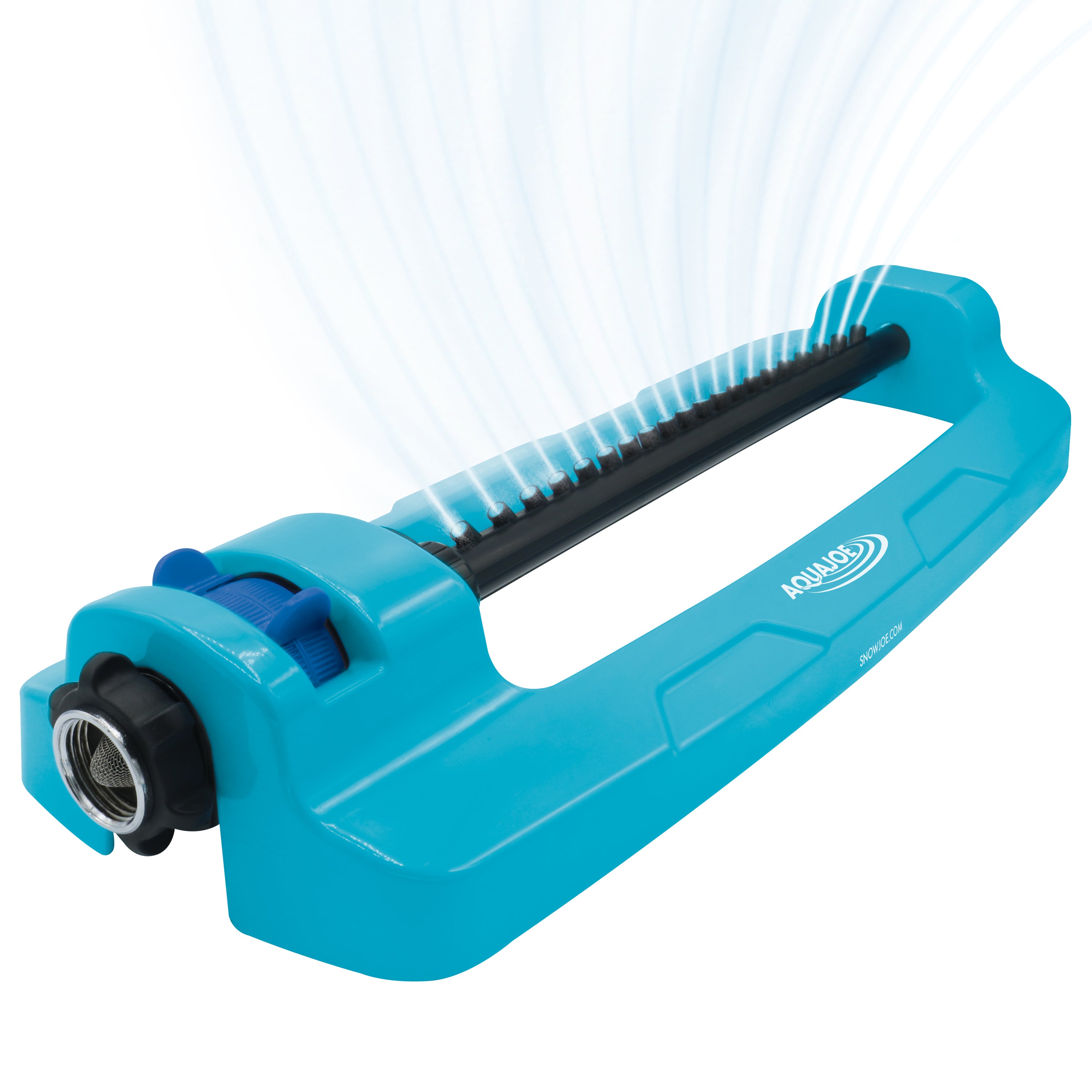 Aqua Joe SJI OMS20 Heavy Duty Metal Base Oscillating Sprinkler - 4400 Sq Ft Coverage for Large Lawns | Durable Garden Watering Solution for Backyards, Parks & Sports Fields