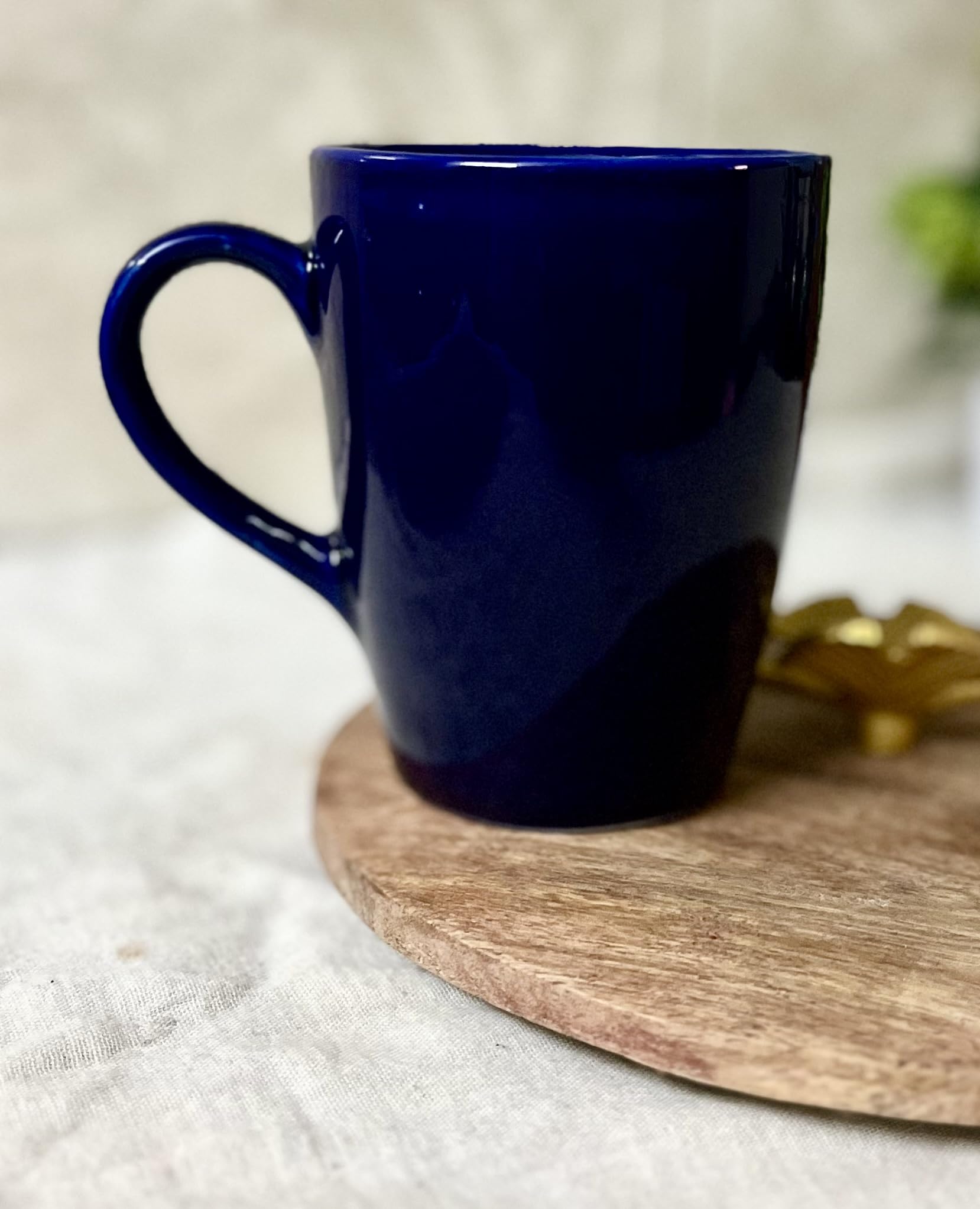 SPHINX Handcrafted Ceramic Coffee Mug & Tea Cup - Microwave Safe Stoneware for Daily Use, Gifts, Corporate Gifting - Elegant Blue (1 Piece) - Perfect for Home, Office & Coffee Shops