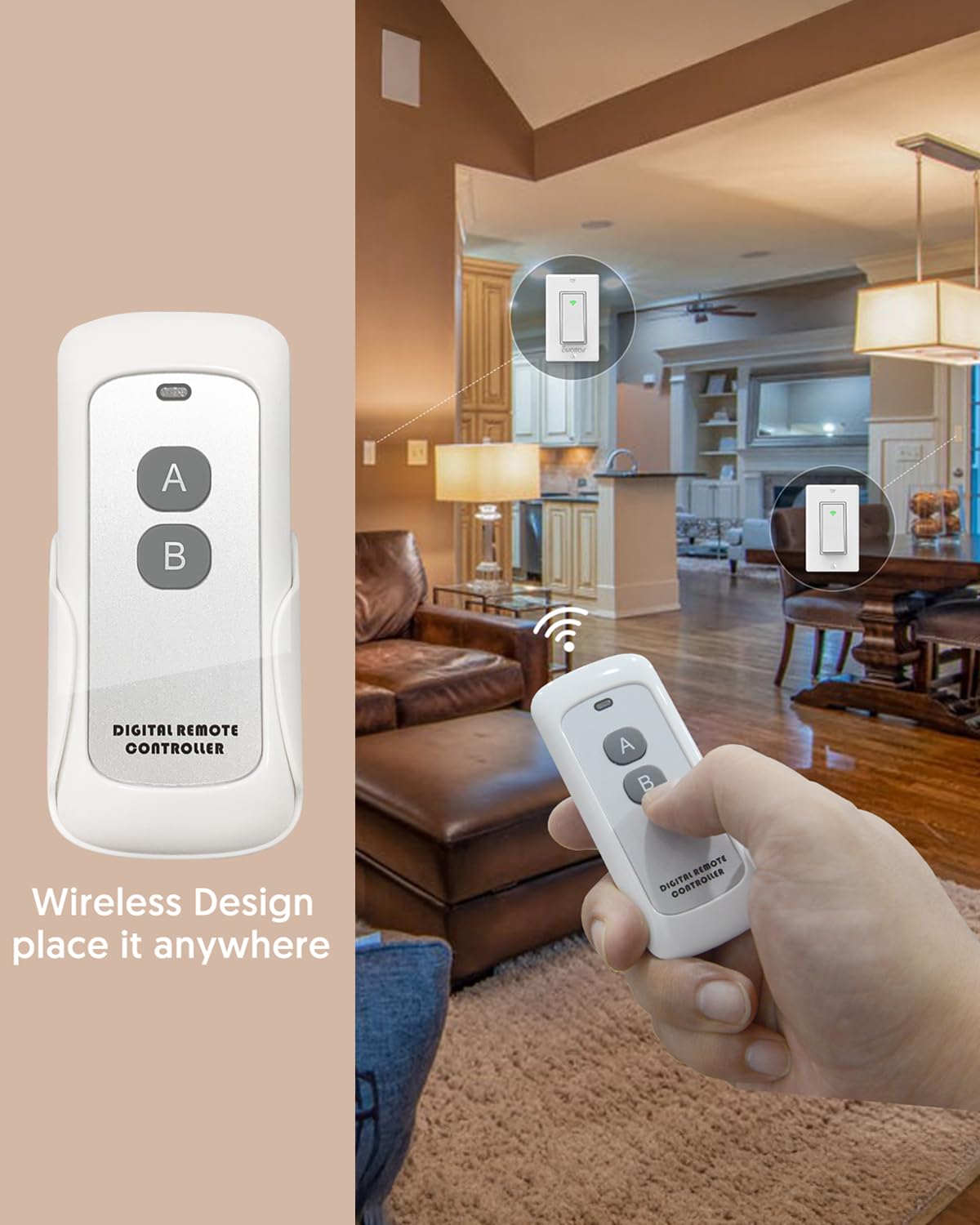 Smart WiFi Light Switch with App & Voice Control - Compatible with Alexa, Google Home - Single Pole Timer Wall Switch (Neutral Wire Required) - Perfect for Smart Home Automation & Remote Lighting Control