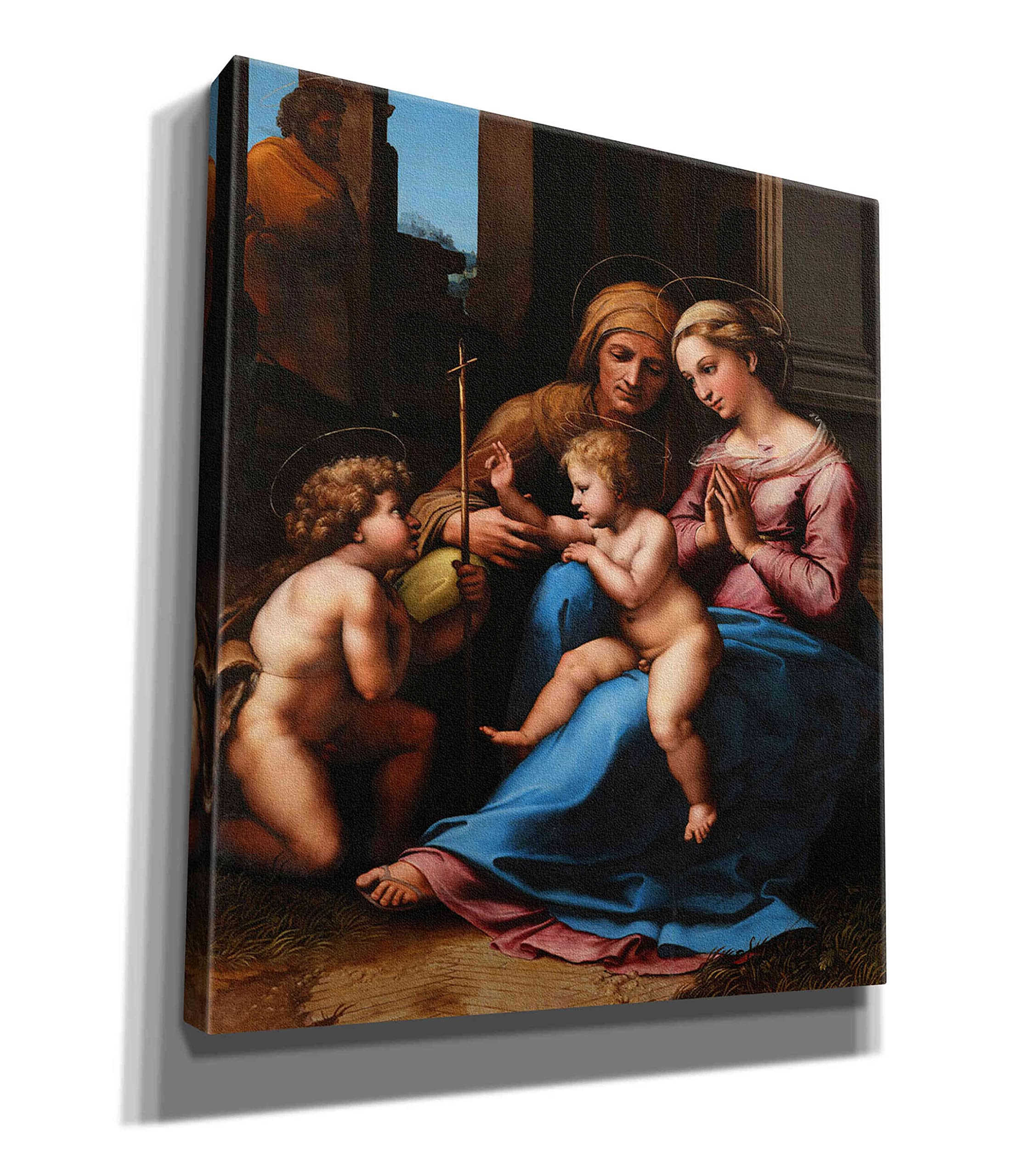 Raphael's Madonna of Divine Love Canvas Wall Art Print - 26x30 Inches - Premium Religious Home Decor for Living Room, Bedroom & Church