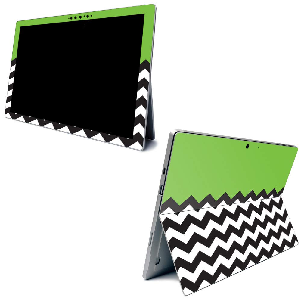 Premium Carbon Fiber Skin for Microsoft Surface Pro 7 - Lime Chevron Design | Textured Protective Cover | Easy Application & Removal | Made in USA | Perfect for Work, Travel & School Use