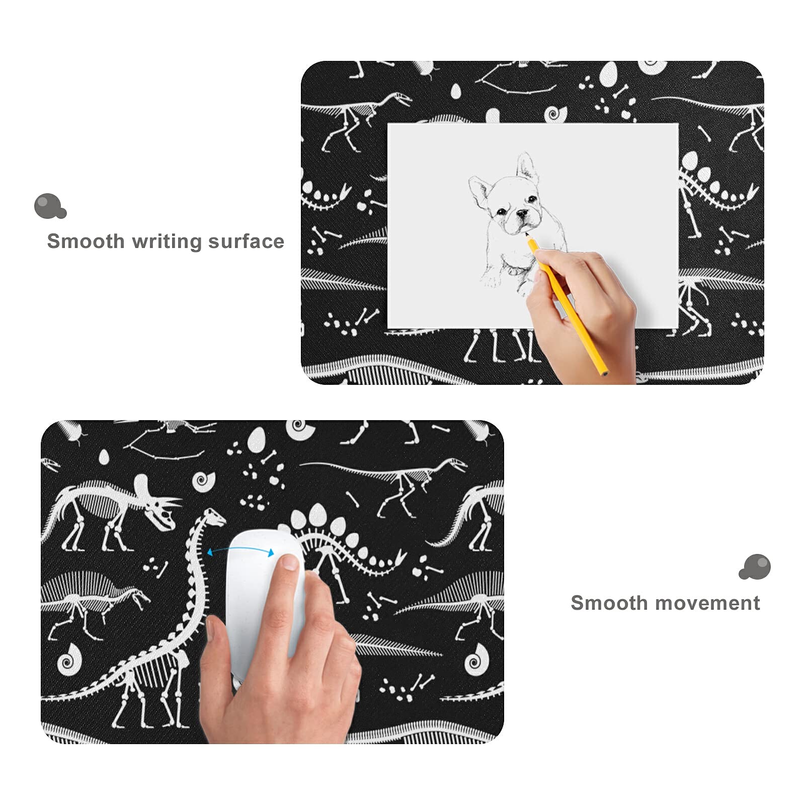 Dinosaurs Large Gaming Mouse Pad - Non-Slip Desk Mat for Computers & Laptops (31.5x15.7 inches) - Perfect for Gaming, Office Work & Home Use