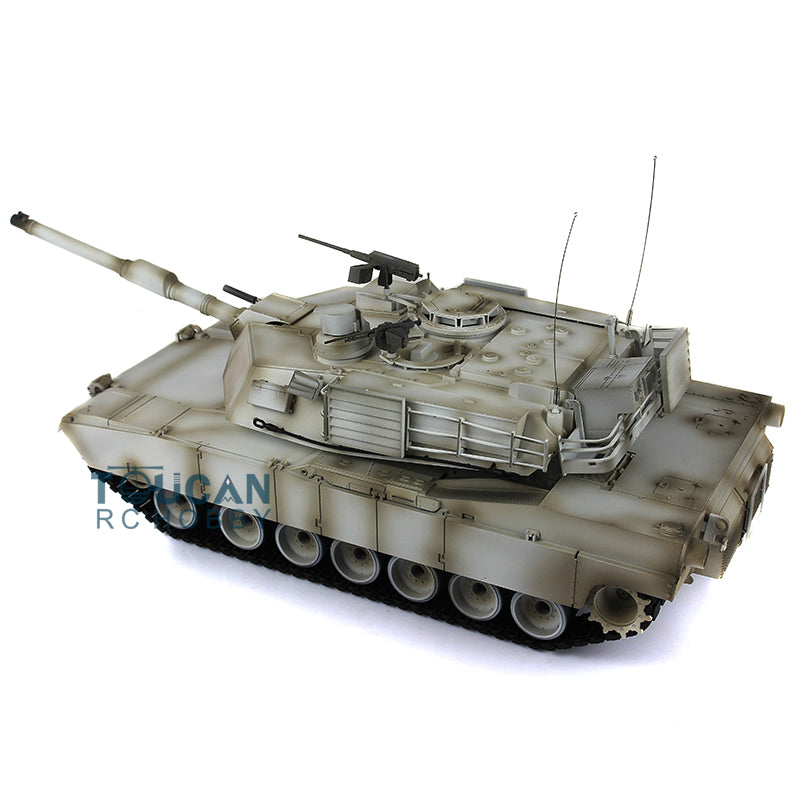 2.4Ghz Henglong 1:16 Scale 7.0 Plastic M1A2 Abrams RC Tank with Barrel Recoil - RTR 3918 Model 340 Turret Armored Vehicle - Perfect for Military Enthusiasts & RC Hobbyists (Battle Simulation & Collectible Display)