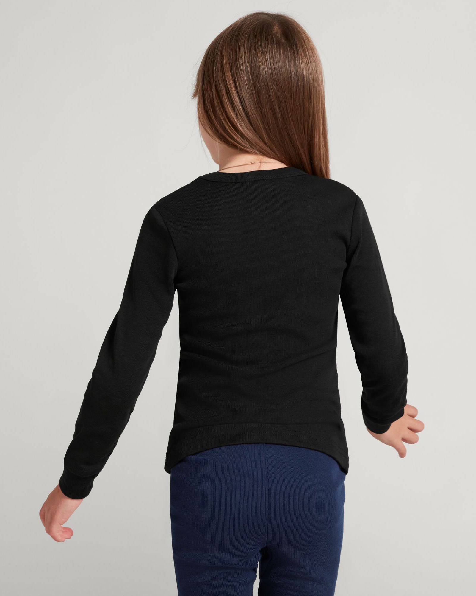 KMDCore Kids' Long Sleeve T-Shirt - Black | Soft Cotton Comfort Top for Boys & Girls | Perfect for School, Playdates & Outdoor Activities