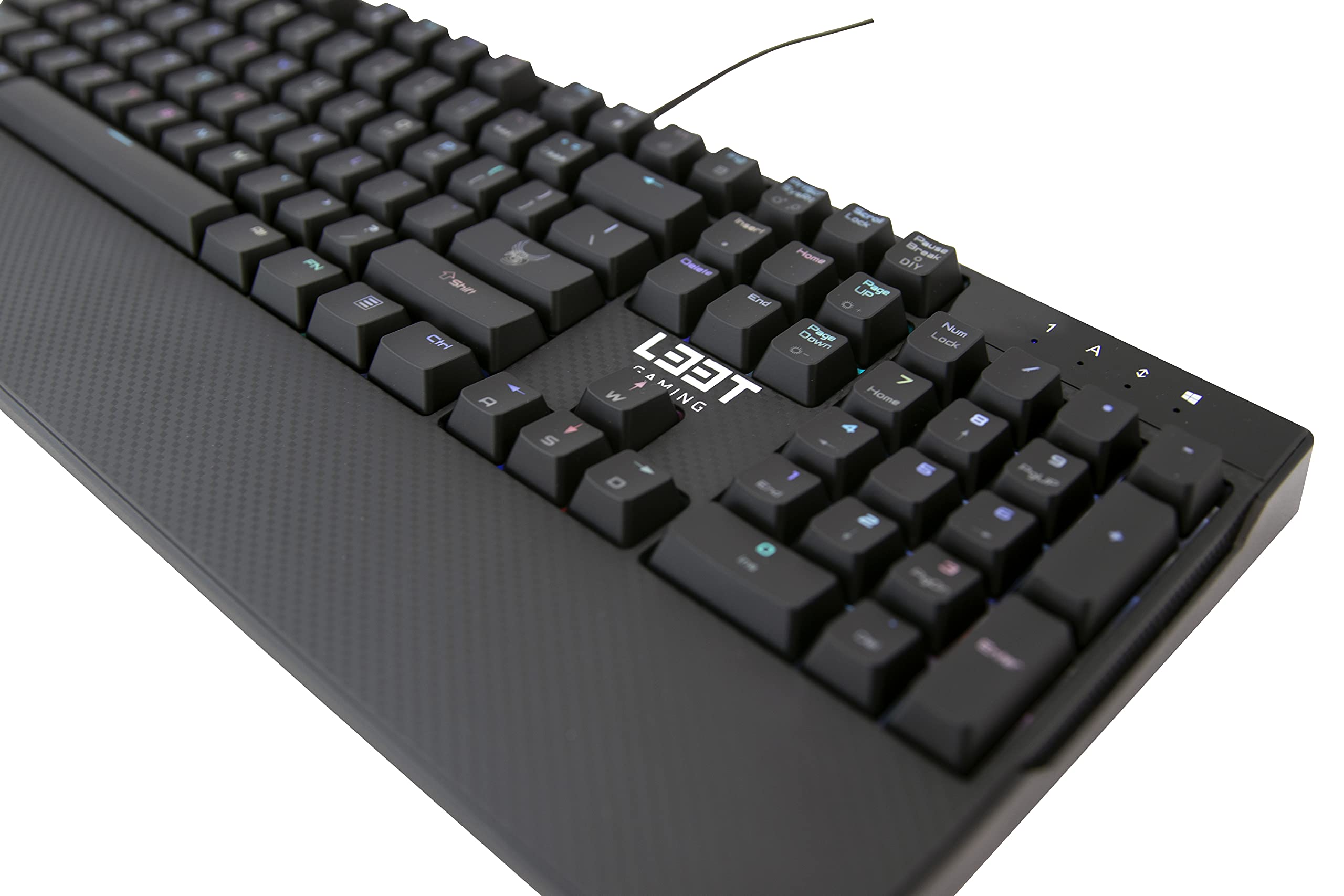 L33T Mechanical Gaming Keyboard - 105 Anti-Ghosting Keys, 12 Multimedia Keys, 5 Programmable Keys, RGB Backlit - USB Wired Esports Keyboard (US Layout, Black) for Competitive Gaming, Streaming & Office Work