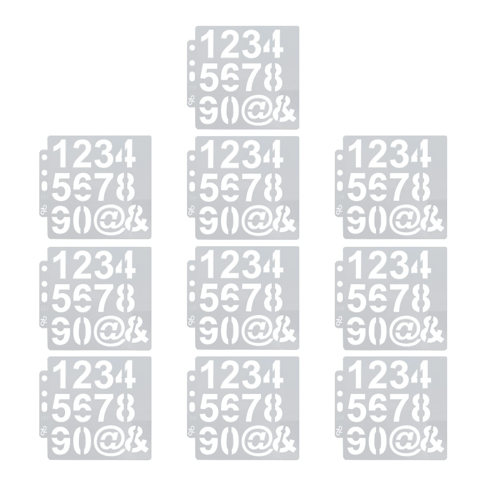 10Pcs PET Number Stencils for Painting, Scrapbooking, Wood Wall & Cake Decor - DIY Art Templates for Home, Crafts & Gifting (Perfect for DIY Enthusiasts & Creative Projects)