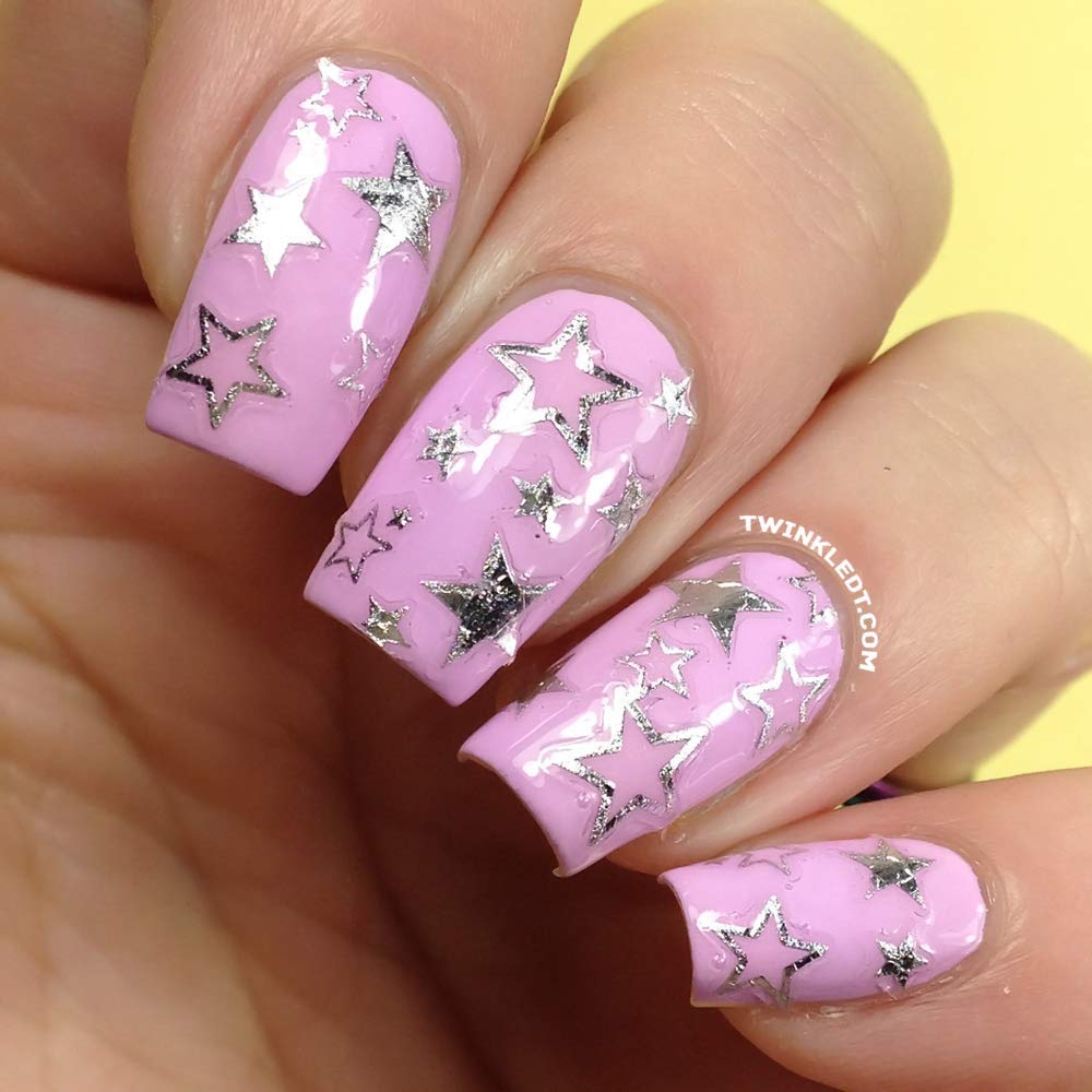 Twinkled T Easy Nail Art Stickers - Self-Adhesive Nail Decals for DIY Manicures | Perfect for Parties, Weddings, and Special Occasions