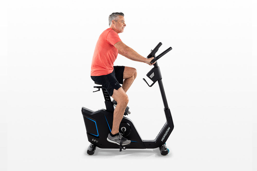 Horizon 5.0 U Upright Exercise Bike for Home Gym - Indoor Cycling Bike with Adjustable Seat & Resistance - Perfect for Cardio Workouts & Weight Loss