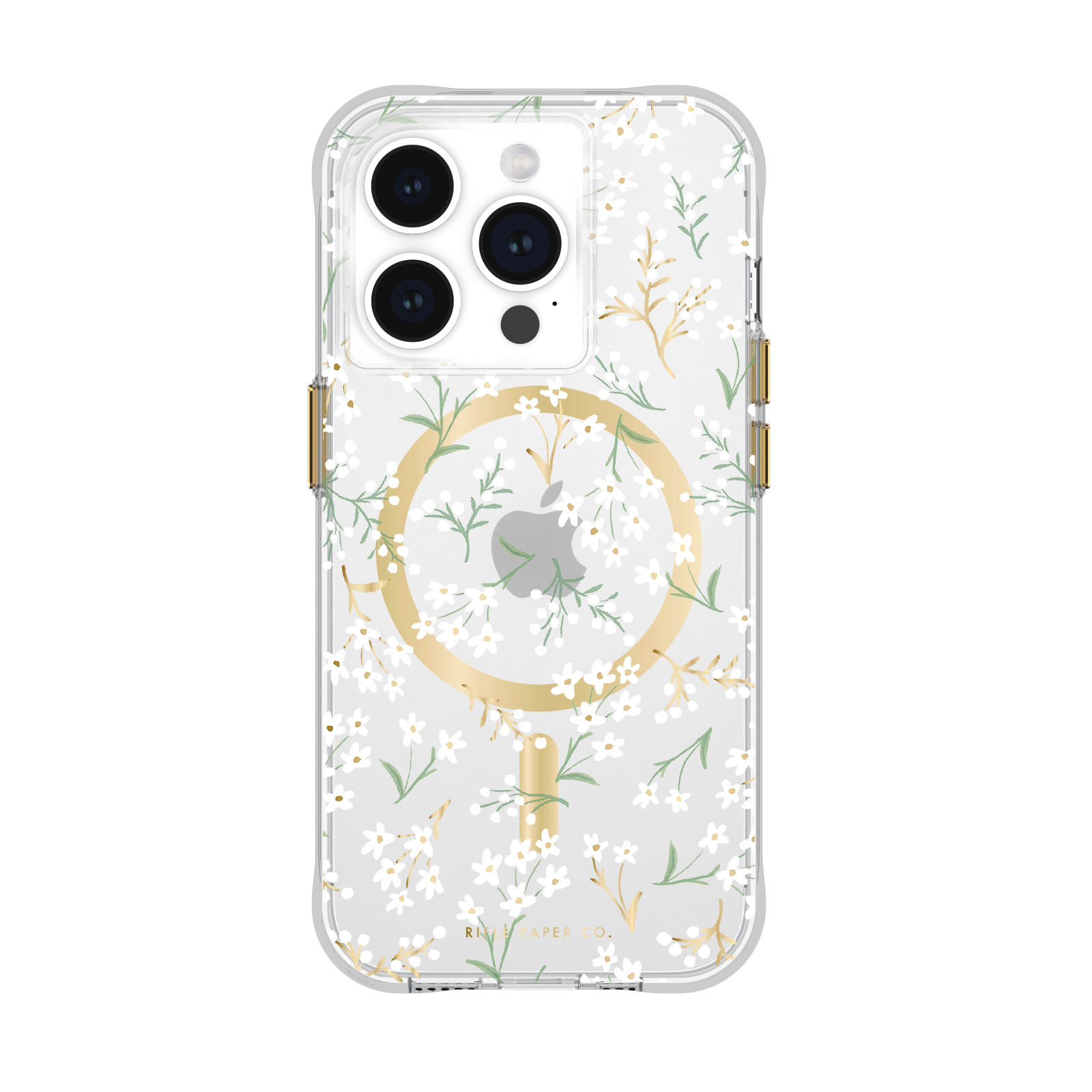 Case Mate Rifle Paper Co. Petite Fleurs MagSafe Compatible iPhone 15 Pro Case - Floral Design Protective Phone Cover for Everyday Use & Special Occasions