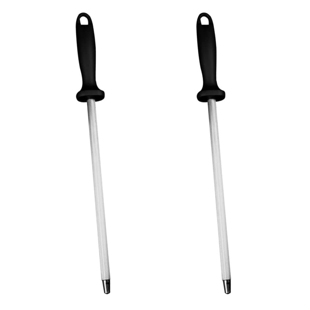 2-Pack Professional Kitchen Honing Rods - High-Quality Sharpening Rod for Knives, Chef Tools & Home Kitchen Supplies | Perfect for Sharpening, Honing & Maintaining Blades - Ideal for Chefs, Home Cooks & Culinary Enthusiasts