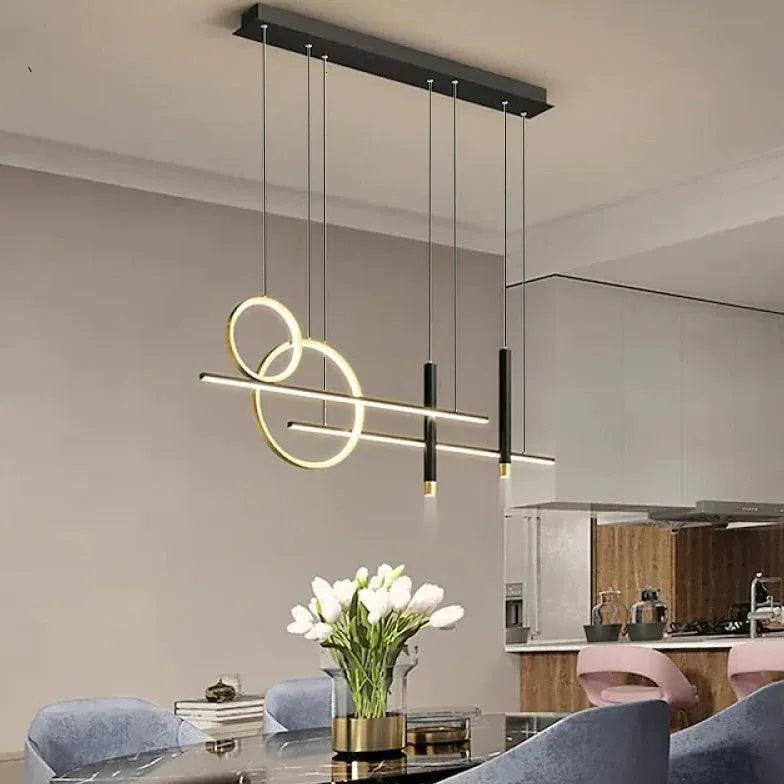 Modern LED Pendant Light for Kitchen - Adjustable Ring Downlight with Dimmable Brightness - Perfect for Countertops, Islands, and Dining Areas