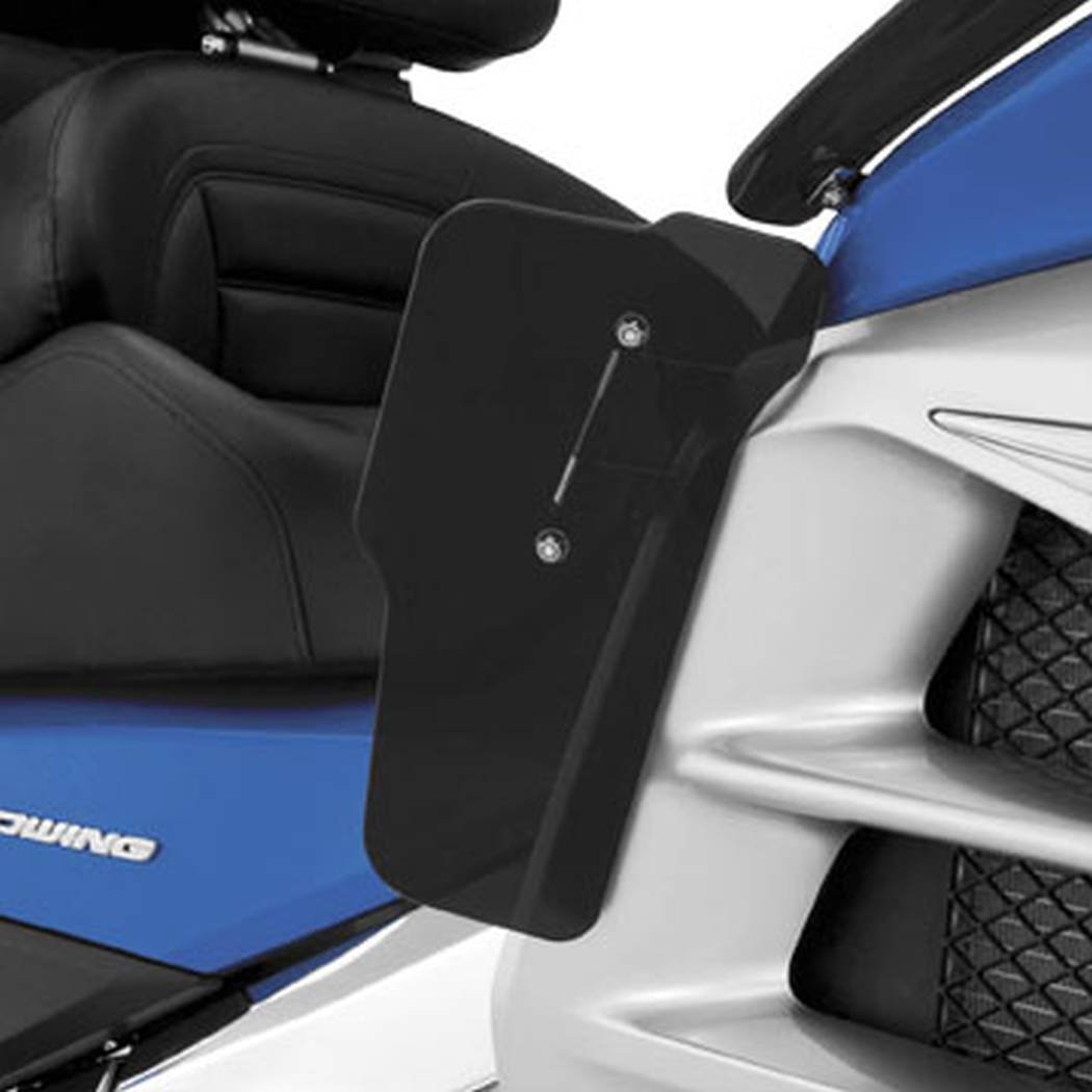Show Chrome Accessories 52-865L Smoke Lower Wind Deflector for Motorcycles - Reduce Wind Noise & Improve Riding Comfort on Harley, Honda & Cruiser Bikes