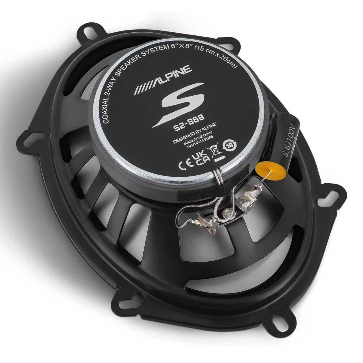 Alpine S2 S68 S Series 6x8 Inch Coaxial Car Speakers - High Performance 2-Way Audio System for Clear Sound (Pair) | Perfect for Car Audio Upgrades & Truck Stereo Systems