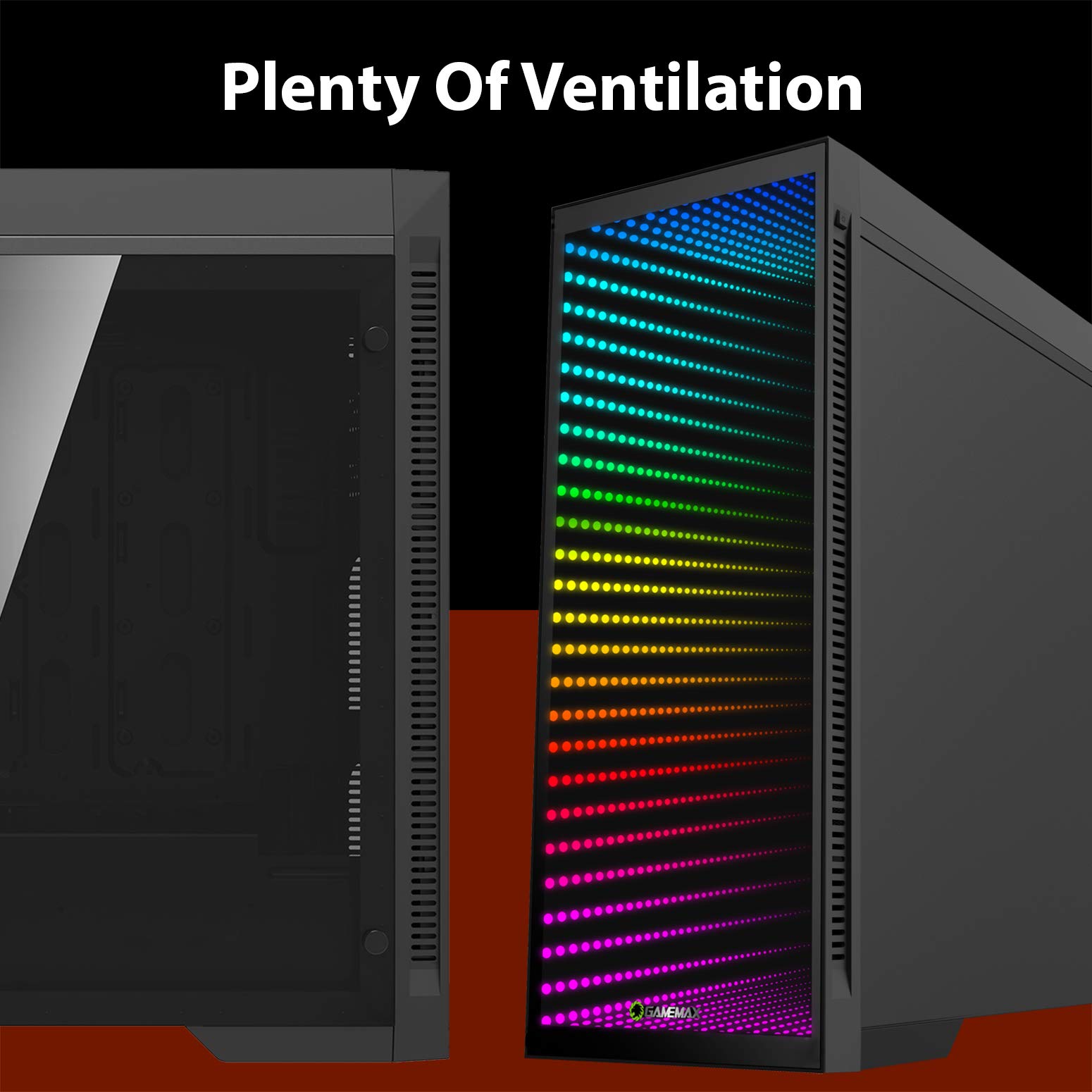 GameMax Abyss ARGB E-ATX Mid Tower PC Gaming Case - High Airflow Tempered Glass Design, RGB Lighting | Perfect for Gaming Rigs & Streaming Setups