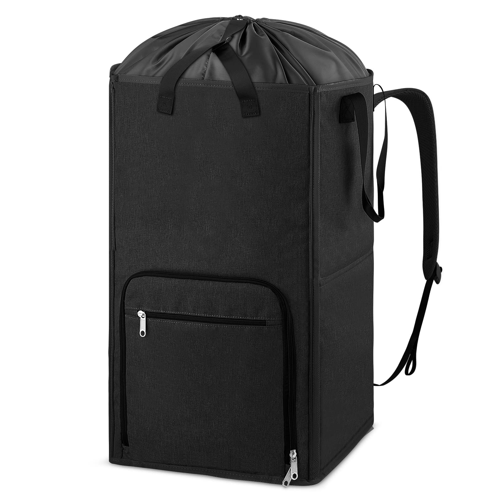 Bukere Extra Large 2-in-1 Laundry Backpack & Hamper Basket - Adjustable Shoulder Straps, Freestanding Design for Dorm, Apartment & Travel | College Student Essentials for Laundry Room, Laundromat & Camping Trips