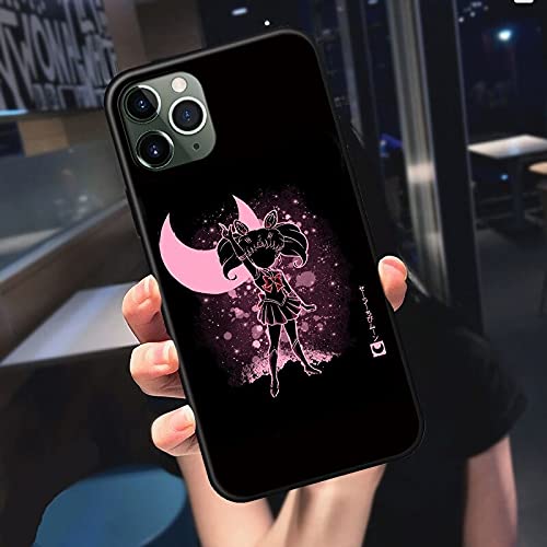 Anime iPhone 13 Case - Cute Cartoon Cat & Sailor Moon Usagi Tsukino TPU Soft Protective Cover - Perfect for Anime Fans, Daily Use & Gift Giving