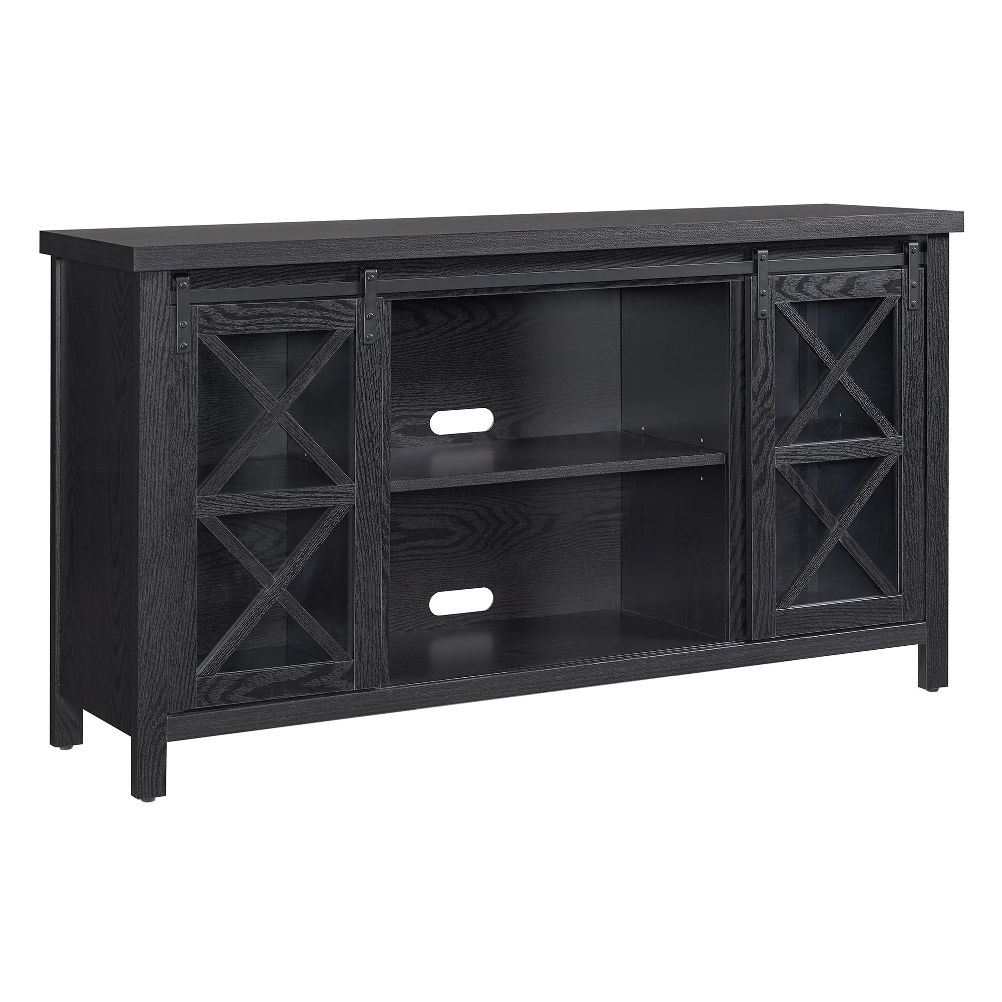 Henn&Hart 65 Inch TV Stand - Modern Rectangular Entertainment Center in Natural Black for Living Room, Bedroom & Office | Perfect for Flat Screen TVs & Home Theater Setups
