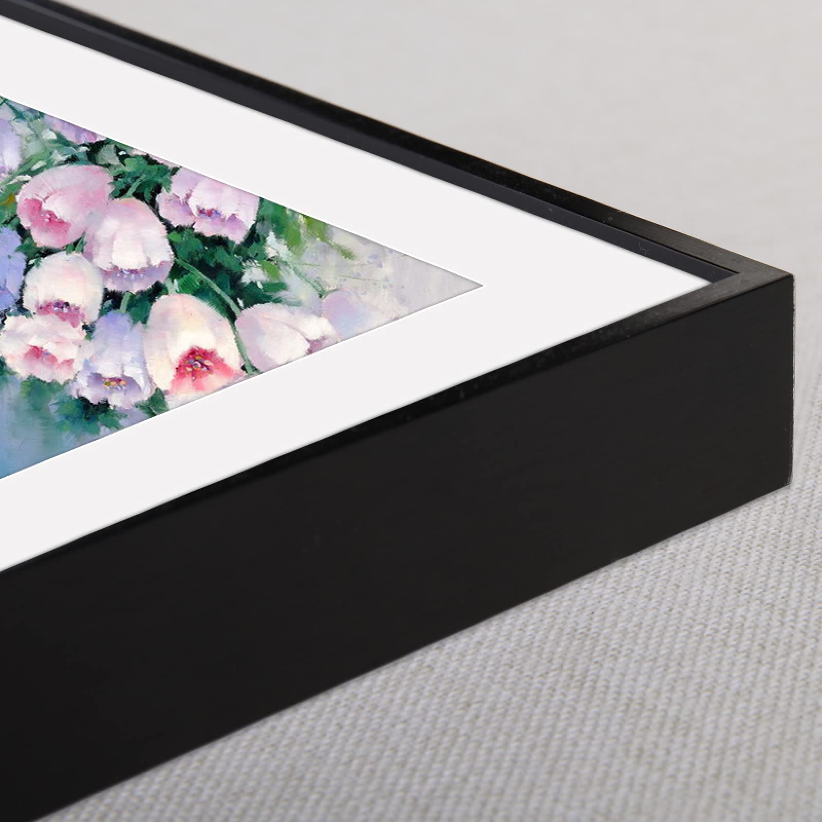 MEYYY A2 42x59.4cm Black Aluminum Metal Snap Frame - Wall Mounted Photo/Picture/Poster Display with Square Corner Clips - Perfect for Certificates, Artwork & Office Decor