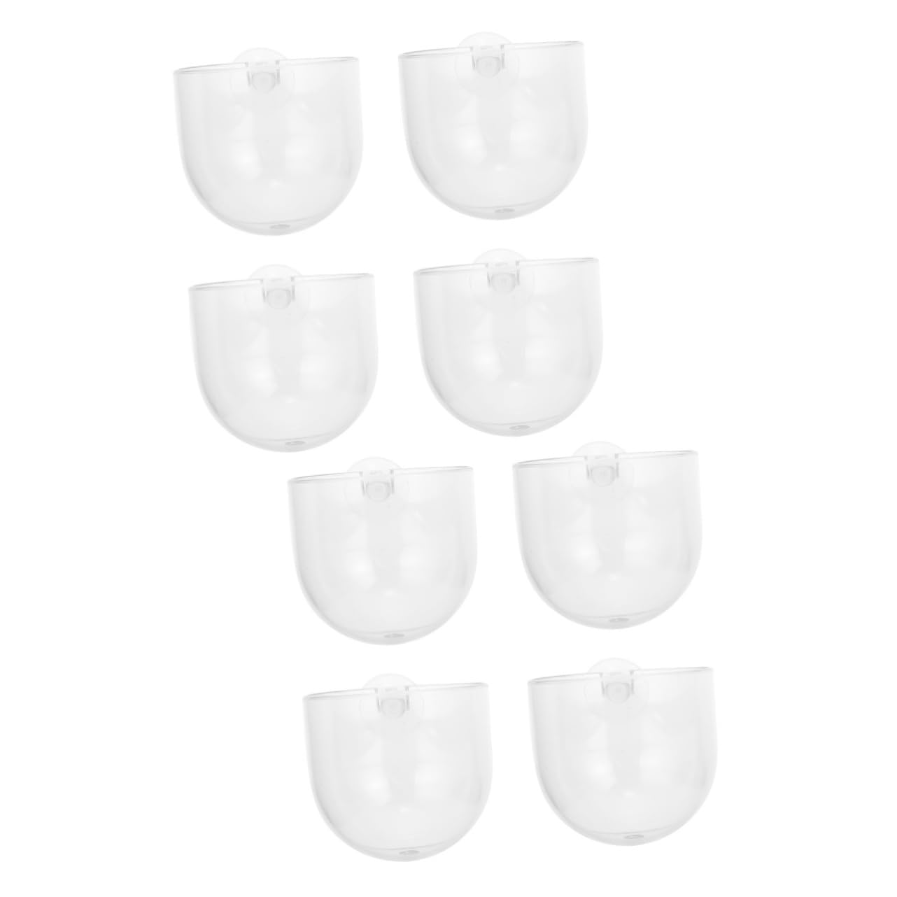 iPetboom 8-Piece Small Aquarium Plant Water Cup Set - Clear Acrylic Glass Aquatic Plant Holder for Fish Tank, Perfect for Aquascaping and Water Plant Support