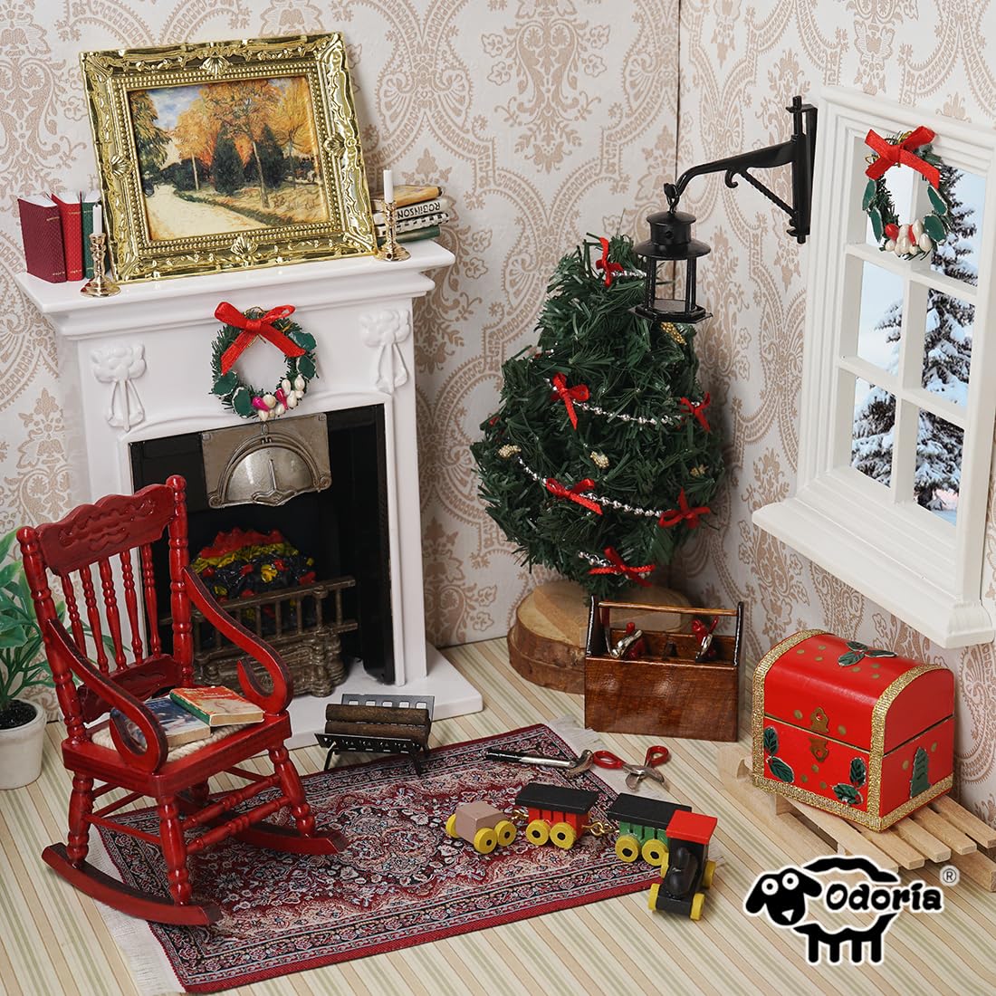 1/12 Scale Miniature Wall Toolbox - Realistic Dollhouse Accessories for DIY Crafts, Model Scenes & Home Decor