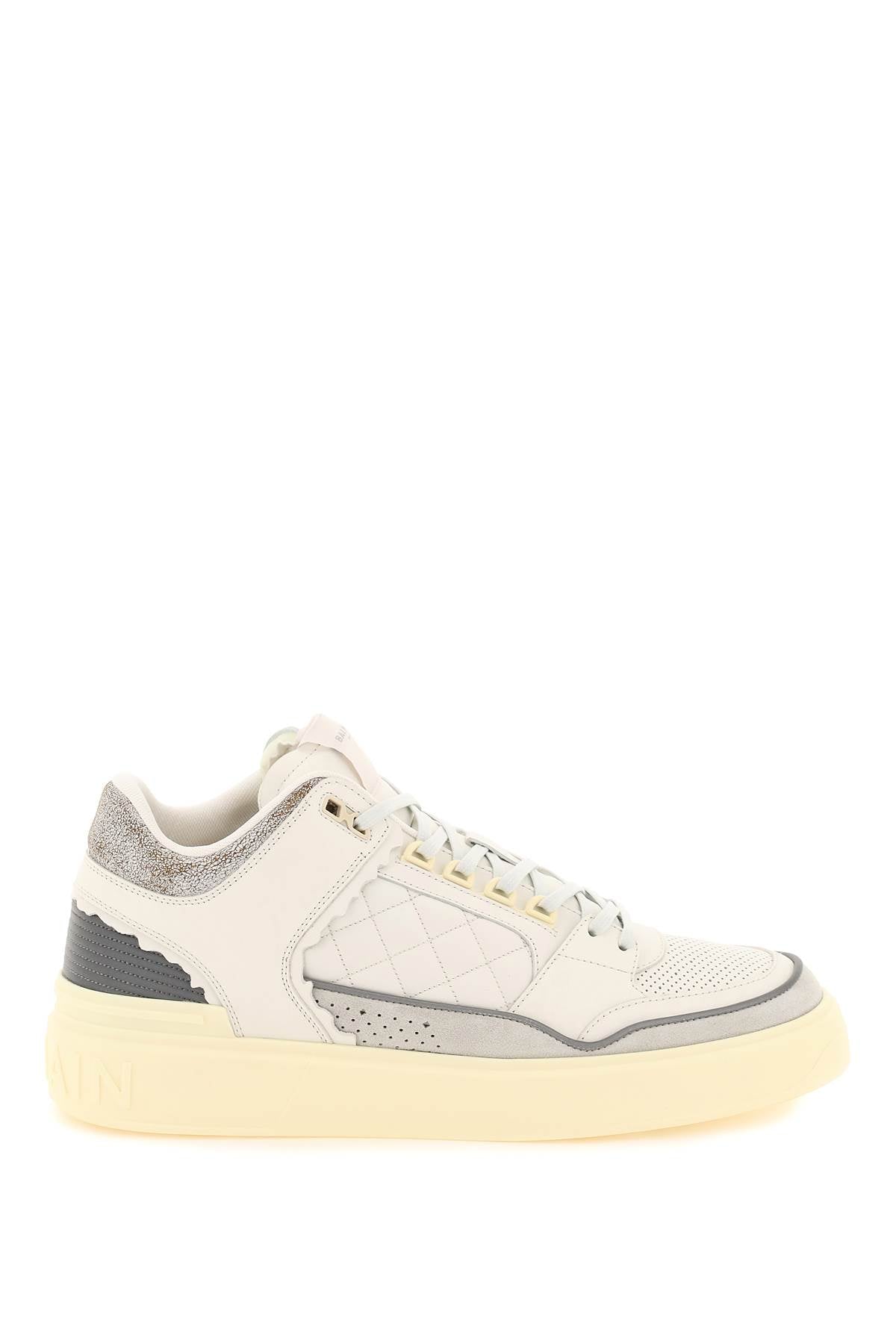 Balmain 'B Court' Mid Top Sneakers for Women - Luxury Fashion Sneakers for Casual Wear, Street Style & Everyday Comfort