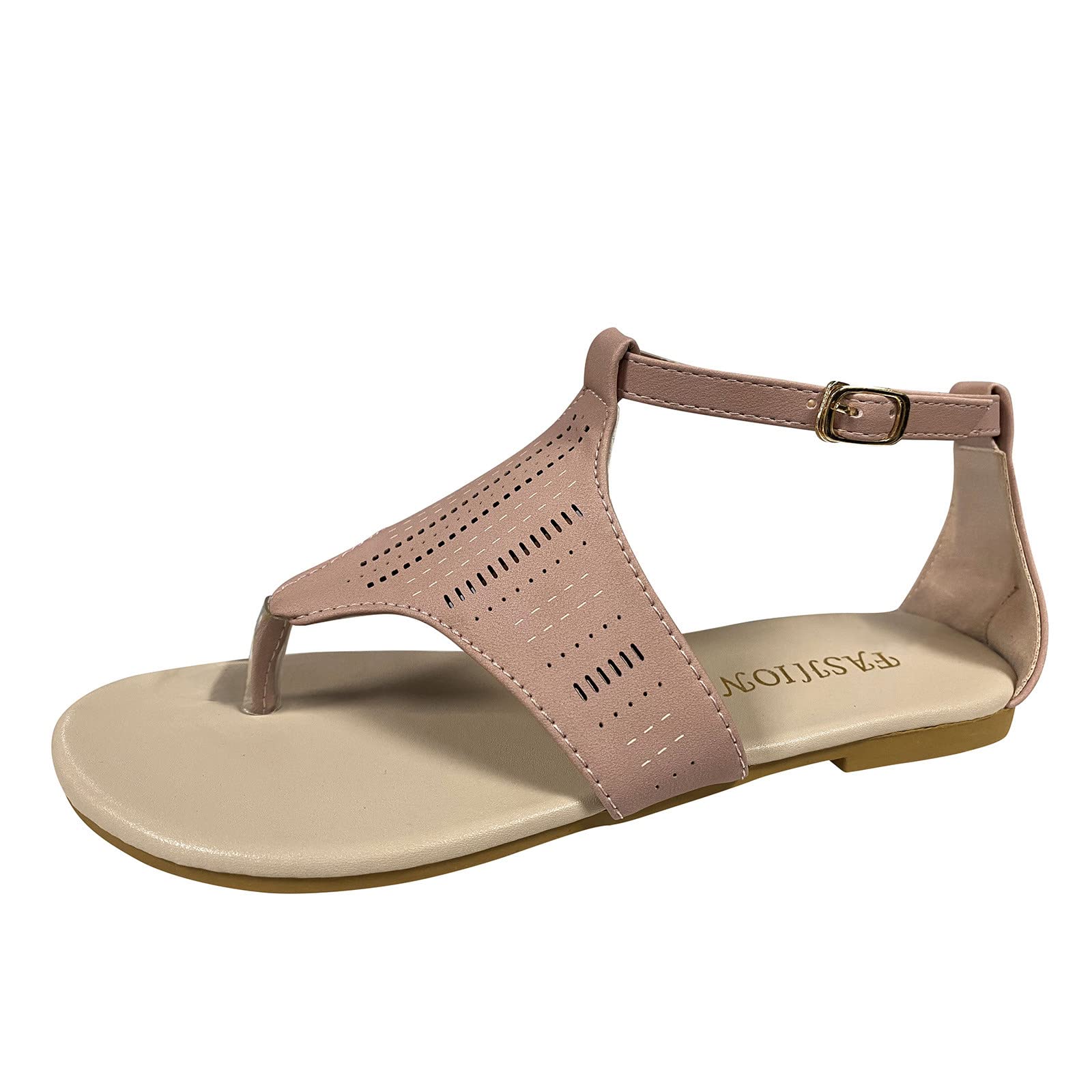 Women's Fashion Roman Sandals - Cutout Beach Sandals for Walking & Travel