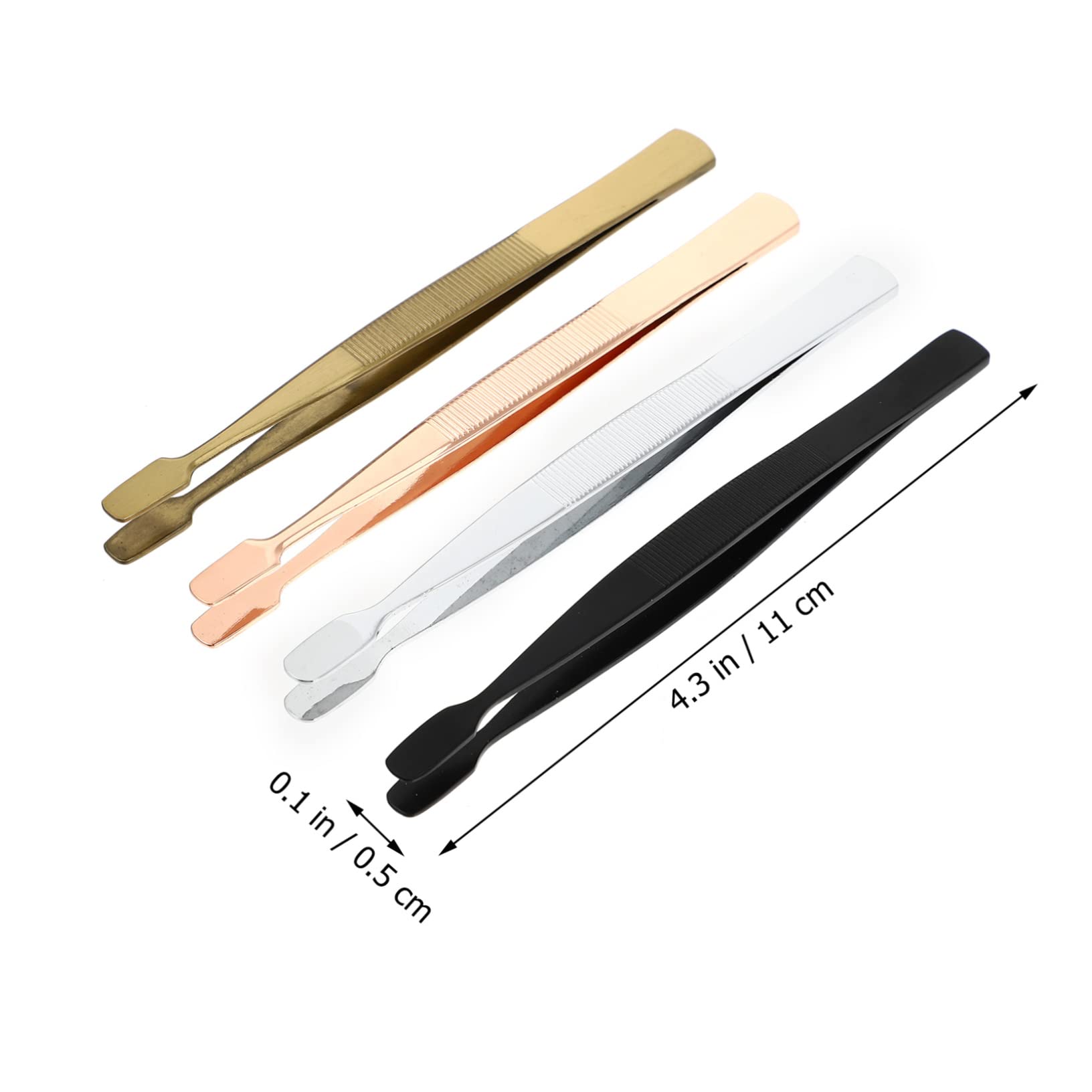 STOBOK 16-Piece Stainless Steel Stamp Collecting Tweezers Set - Round Tipped Philatelic Tweezers for Precise Handling, Letter Stamps, Soldering & Crafting | Perfect for Stamp Collectors, Jewelry Making & Electronics Repair