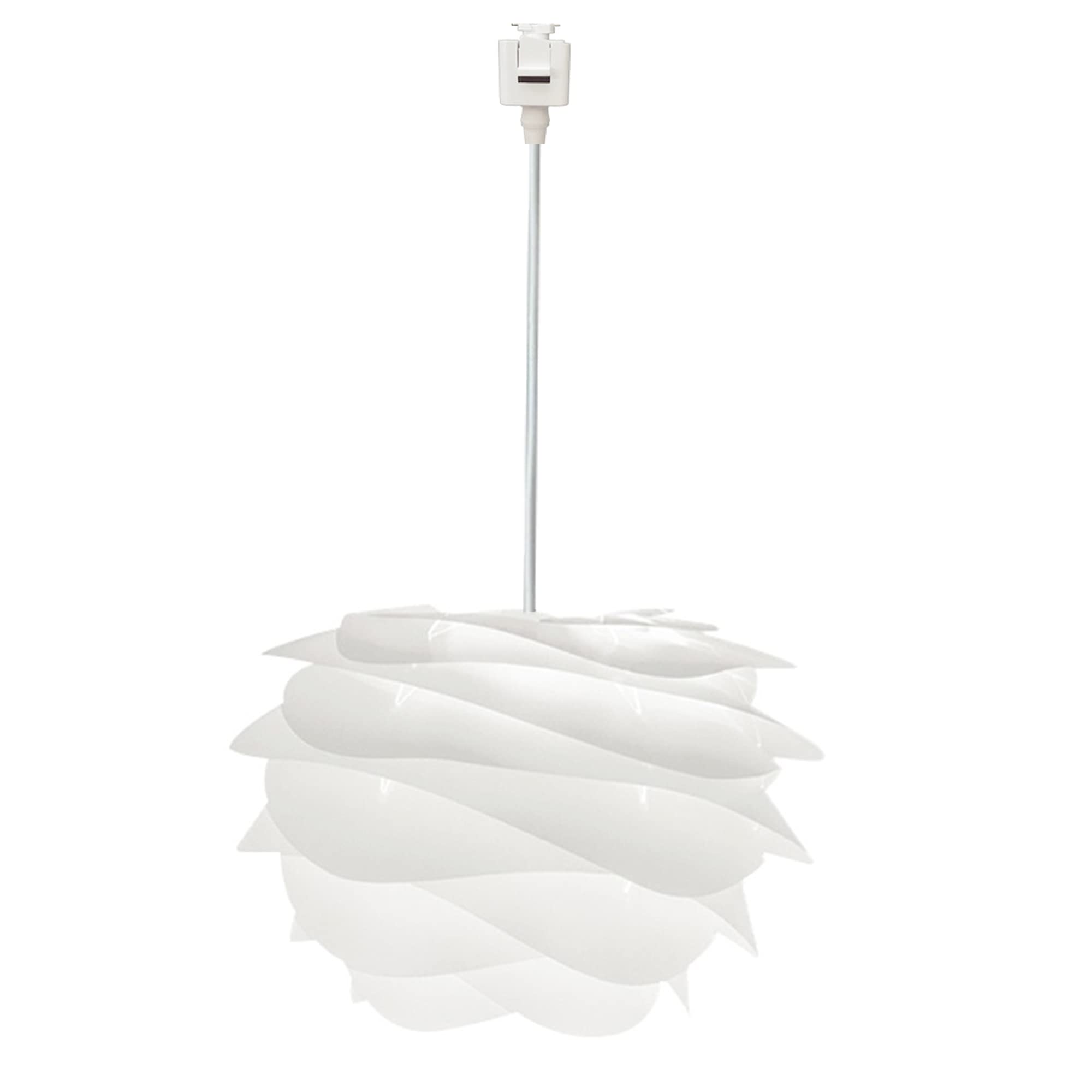 J-Type Track Light Pendants 3.2 Ft Acrylic Macaron White - Customizable Mini Roseleaf Juno Track Lighting Fixtures for Kitchen Island, Restaurant & Modern Home Decor