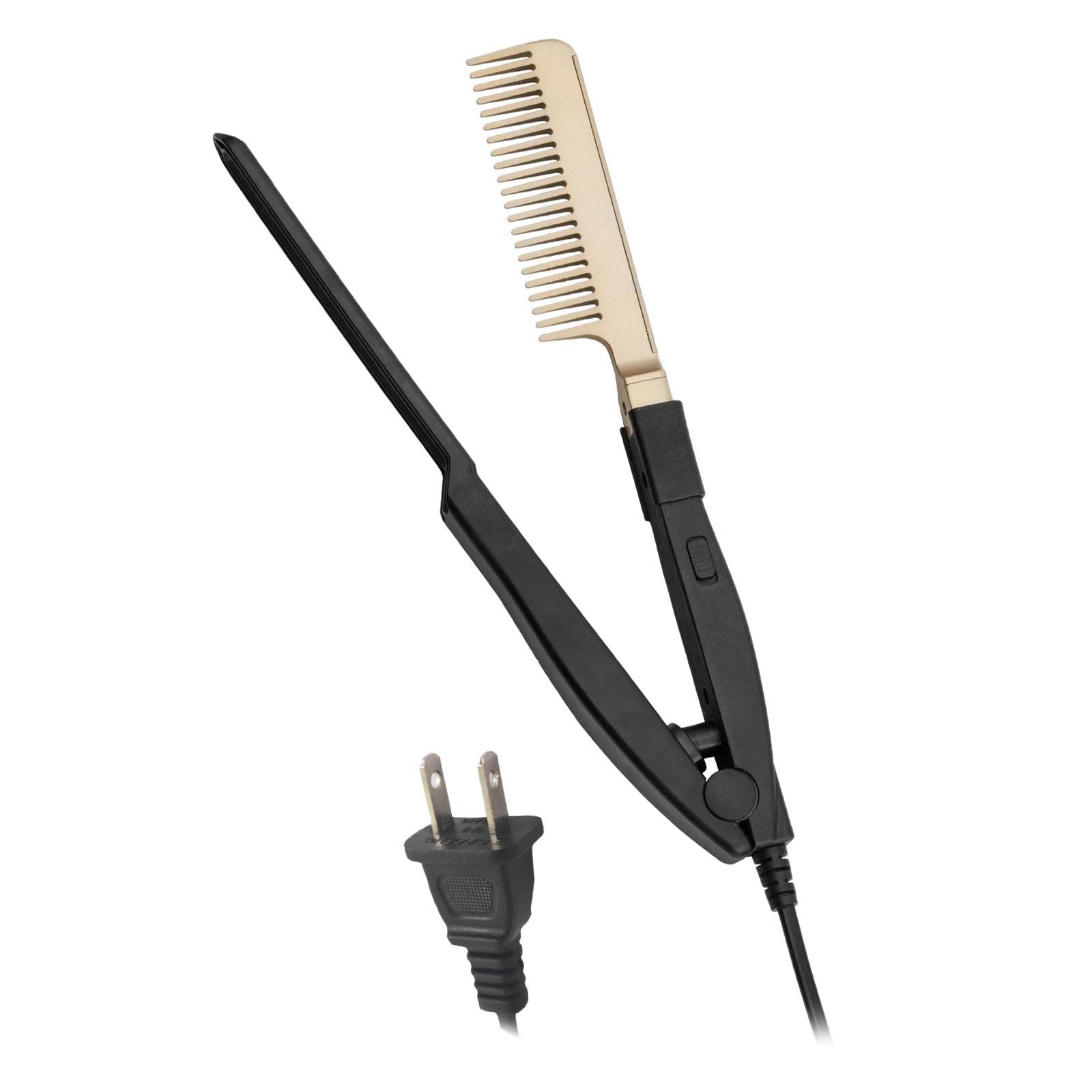 Portable Electric Hair Straightener Brush - Fast Heating Wet & Dry Hair Styling Tool for Smooth & Shiny Hair | Perfect for Travel, Home & Salon Use