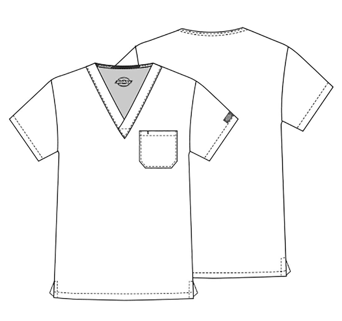 Dickies EDS Signature Scrubs for Women & Men - Soft Brushed Poplin Unisex V-Neck Top with Pocket (Style 83706) | Comfortable Medical Uniform for Nurses, Doctors & Healthcare Professionals