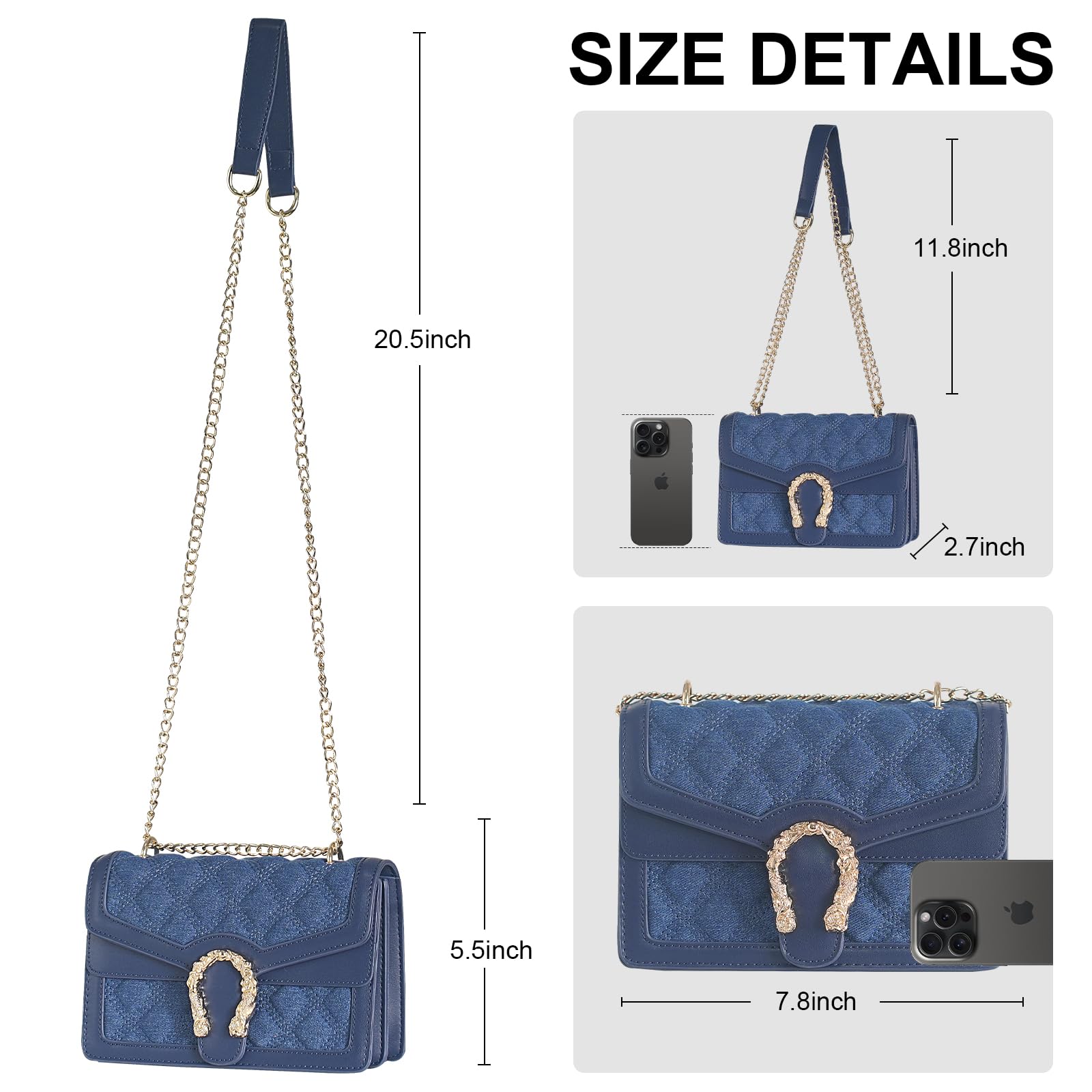 Aiqudou Women's Crossbody Bag & Satchel Purse - Luxury PU Leather Handbag with Snake Print & Chain Strap | Perfect for Work, Travel, and Evening Out
