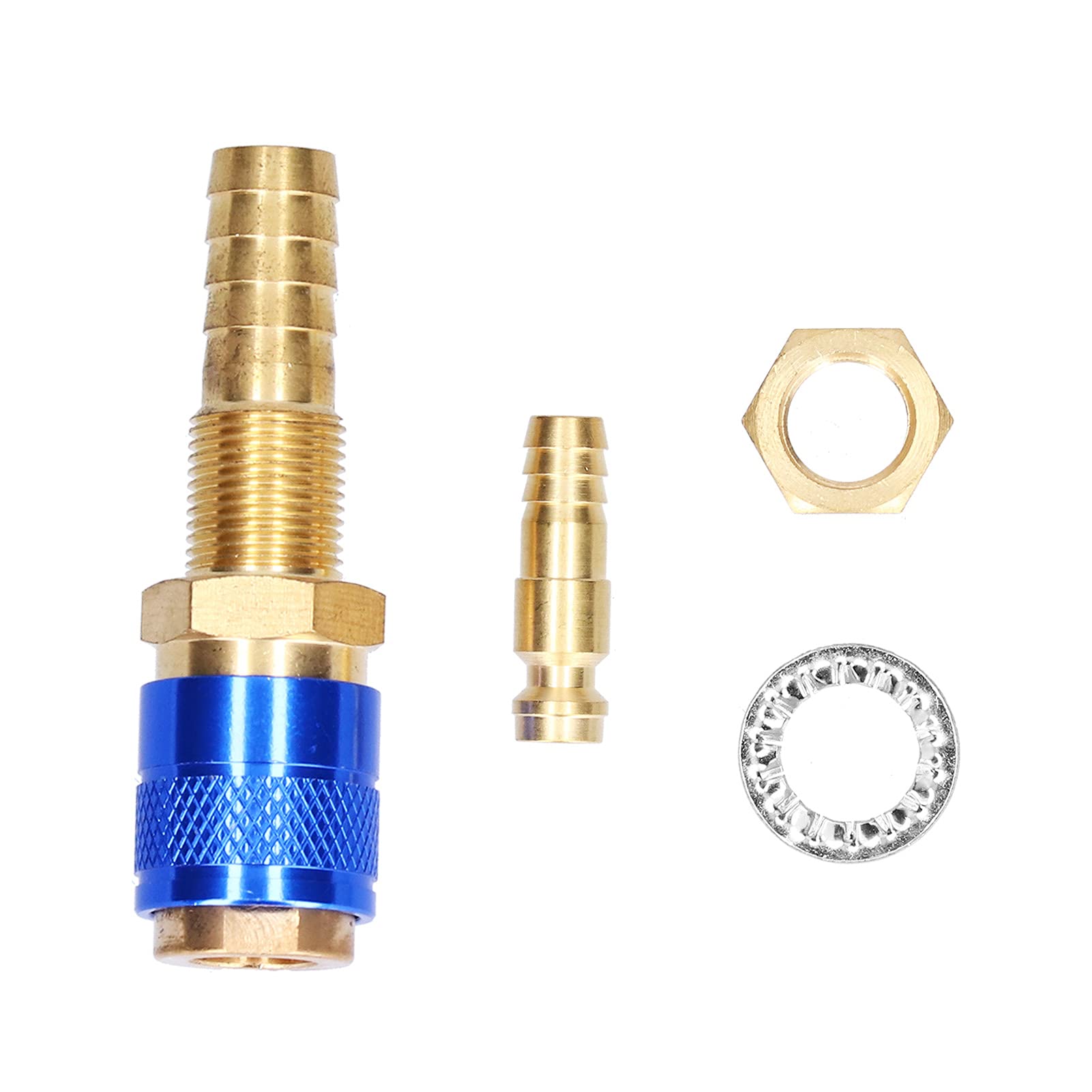 Brass Quick Connector for TIG Welding Torch - Welding Equipment Accessory (Blue) for Professional Use
