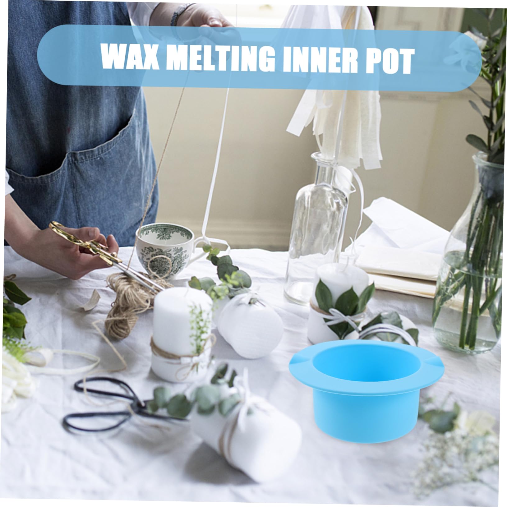 5-Pack Silicone Wax Melting Bowls - Reusable Wax Warmer Liner & Inner Pot for Wax Heaters - Non-Stick, Easy to Clean - Perfect for DIY Candle Making, Waxing, and Beauty Salon Use