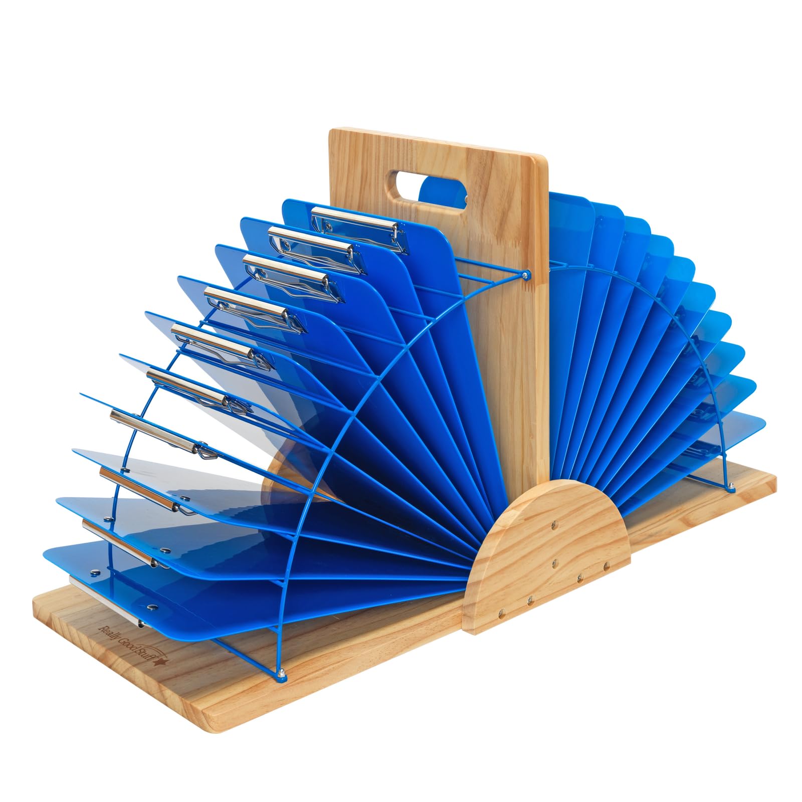 Sturdy Wood & Wire Double Clipboard Stand - Durable Teacher & Office Organizer with Easy Assembly - Perfect for Classroom Supplies & Home Office Organization