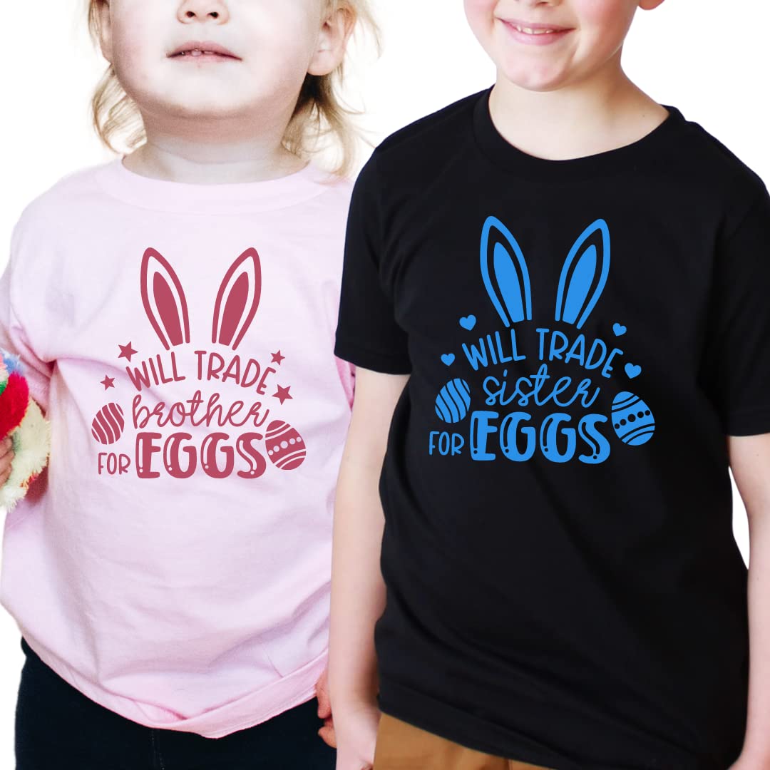 Funny Easter Sibling Matching Outfits - Brother & Sister Easter Egg Themed Coordinated Sets for Kids, Toddlers & Infants | Perfect for Easter Egg Hunts, Family Photos & Holiday Celebrations