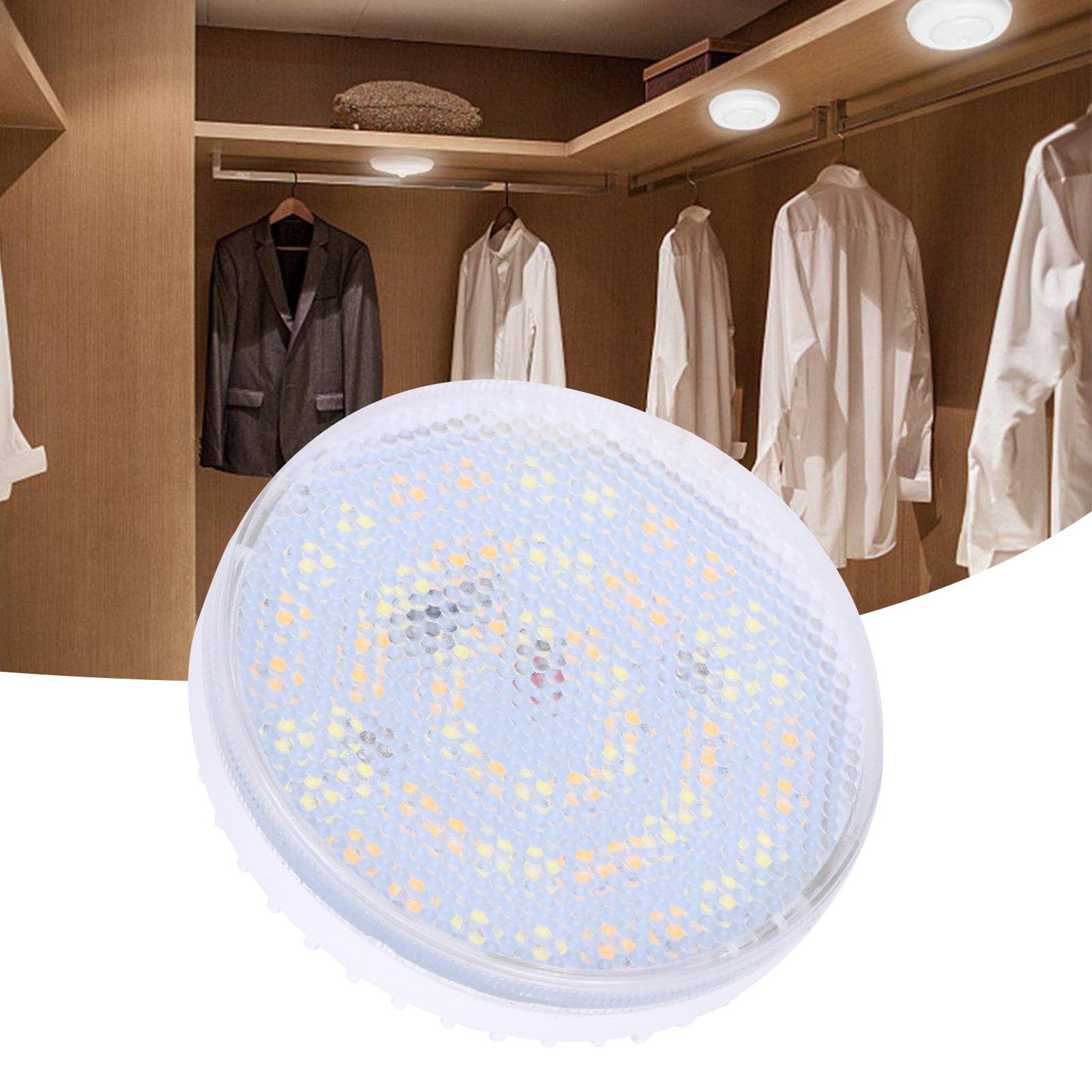 Alvinlite LED Under Cabinet Lighting - Dimmable GX53 Cabinet Lamp, 6W SMD2835 60LEDs, AC100-240V for Kitchen, Living Room & Ceiling - Perfect for Countertops, Bookshelves & Display Cases