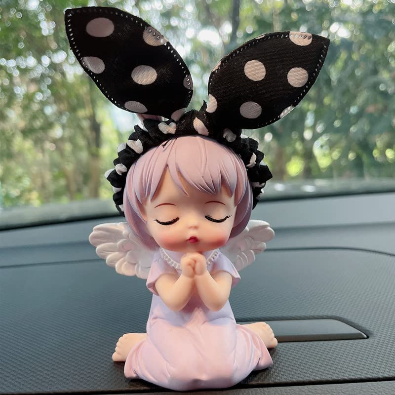 Annie Angel Cute Cartoon Car Perfume Accessory - Light Fragrance Creative Doll Car Interior Ornament for Air Vent Freshener, Perfect for Cars, Offices, and Home Décor