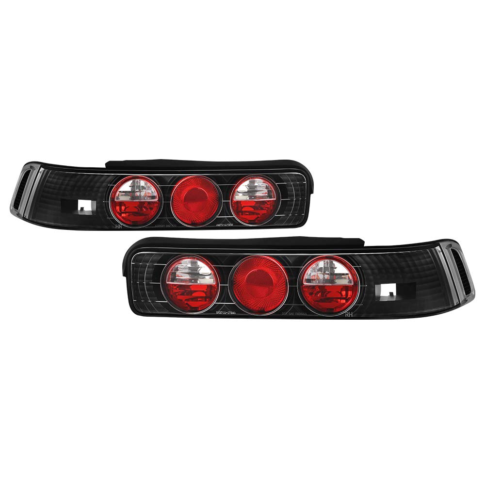 Aftermarket Euro Style LED Taillights for 1990-1993 Acura Integra 2 Door - Red Clear Lens Replacement - Enhances Night Visibility & Sporty Look (Perfect for Car Enthusiasts & Night Driving)