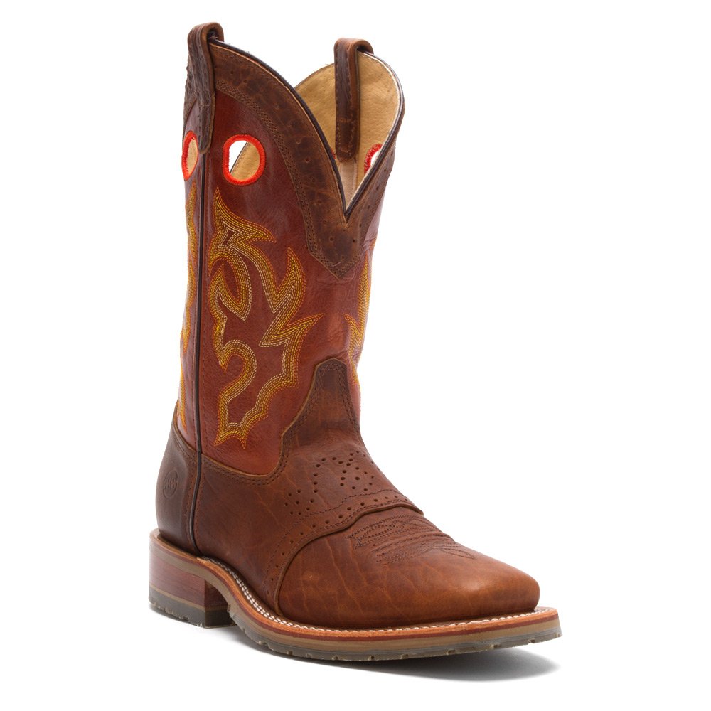 DOUBLE-H Men's DH4400 Mickey Work Boots - Medium Brown, Size 10 EE - Durable Leather Steel Toe Boots for Construction & Outdoor Work