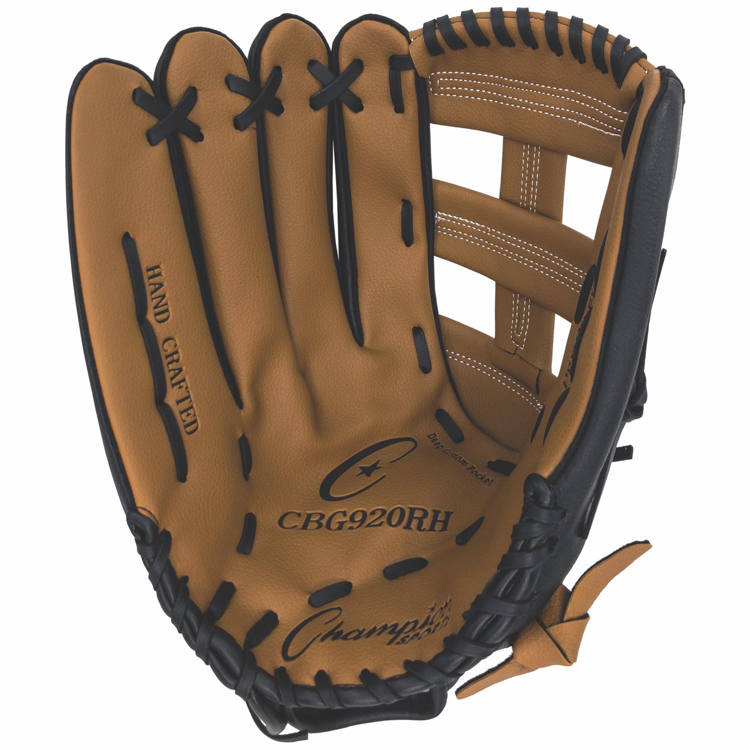 Champion Sports Glove - Premium Synthetic Leather Front & Back for Baseball, Softball & Training - Durable & Comfortable for Athletes & Outdoor Sports