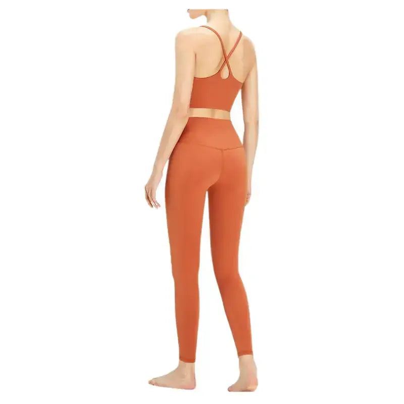Women's High-Waisted Yoga Pants & Sports Bra Set - Breathable Workout Clothes for Gym, Running & Yoga | Swimcore Activewear for Women | Perfect for Fitness, Pilates & Lounge Wear