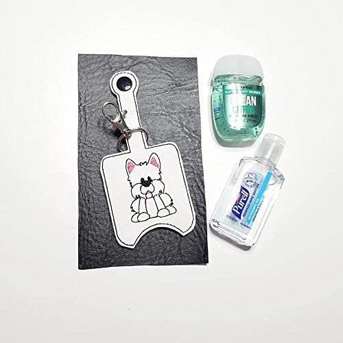 Westie Dog Hand Sanitizer Holder Keychain - Cute Sanitizer Bottle Clip for Purse, Backpack & Keys - Perfect for Pet Lovers, Travel & Daily Use