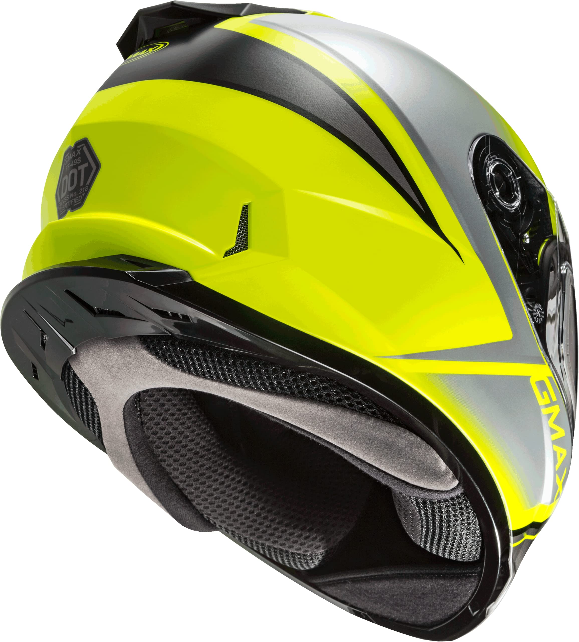 FF-49S Full-Face Snowmobile Helmet - Matte High Visibility (HI-VIS/BLK/Gry) - Size SM - Winter Sports & Extreme Weather Protection for Snowmobiling, Skiing & Outdoor Adventures