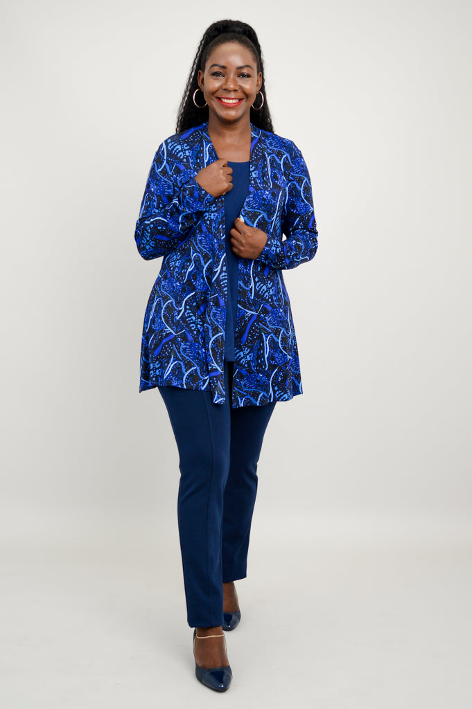 Chopra Jacket - Ancient Dot Bamboo Fabric - Lightweight & Comfortable for Yoga, Meditation & Outdoor Activities - Final Sale