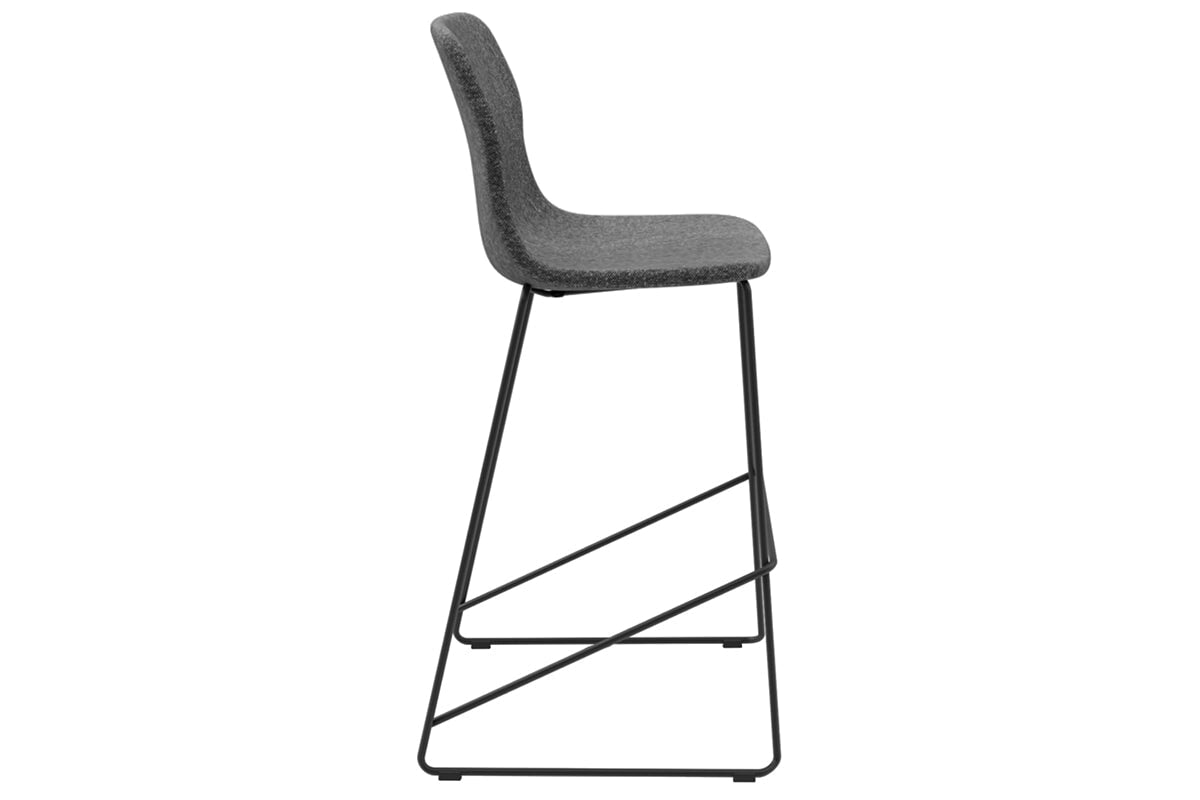 Sammy Counter Stool with Sled Base - 30 Inch Seat Height, Fabric Upholstered Bar Stool for Kitchen Island, Breakfast Nook & Home Bar Decor