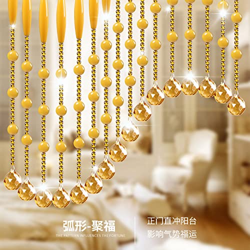 Arched Crystal Beaded Door Curtain - Decorative Boho Partition for Living Room & Bedroom Doorway | Perfect for Room Dividers, Window Treatments & Boho Home Decor