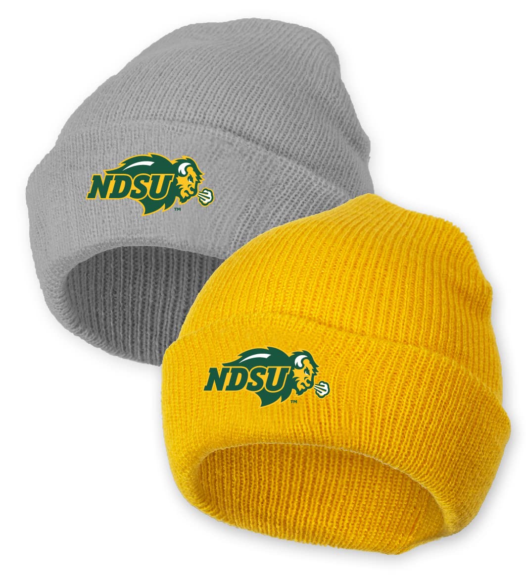 Authentic Addison Kids Beanie NDSU Set of 2 Infant Beanies - Soft Grey Winter Hats for Baby Boys & Girls - Perfect for Cold Weather, Outdoor Play & Family Photos